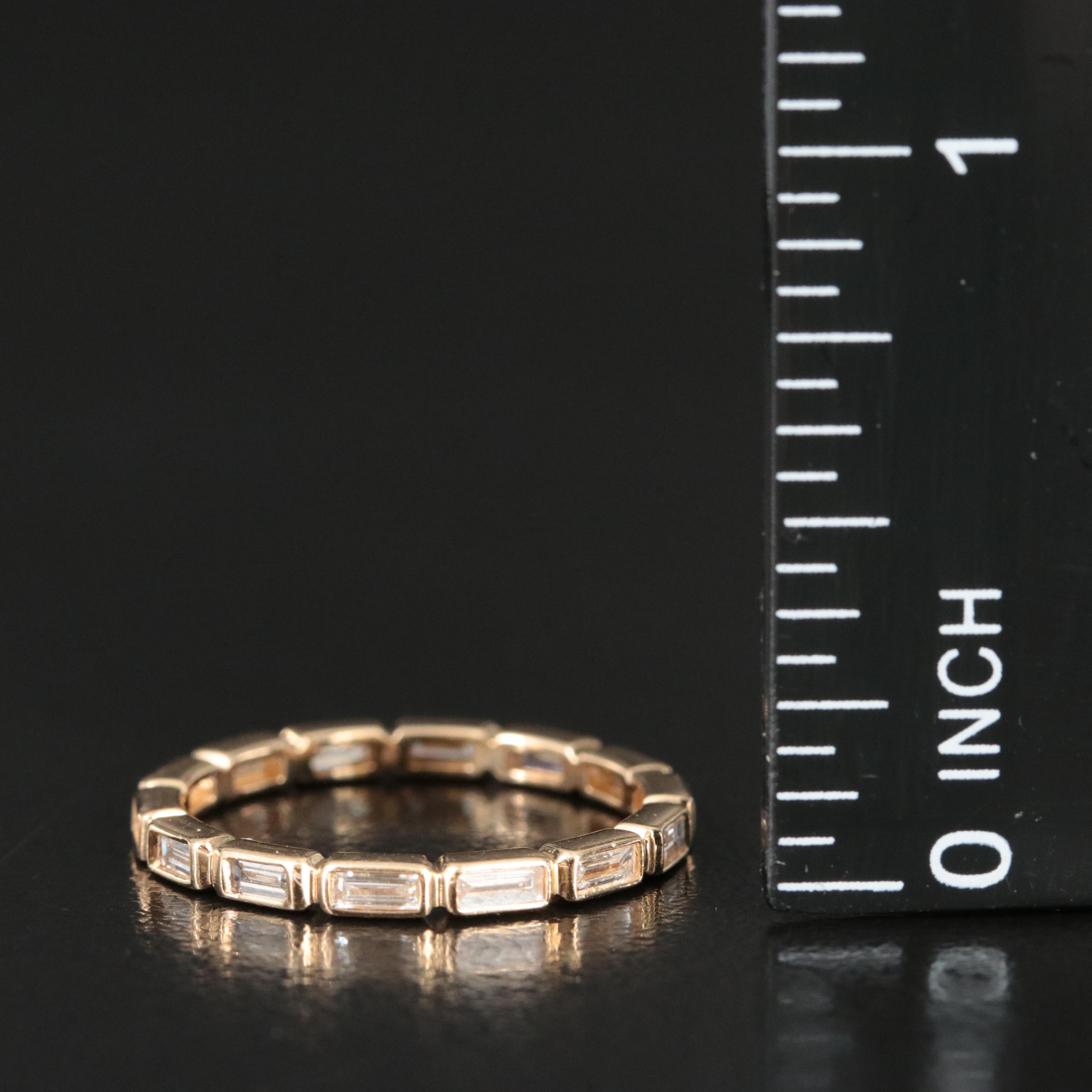 14K 0.53 CTW Diamond Baguette Eternity Ring