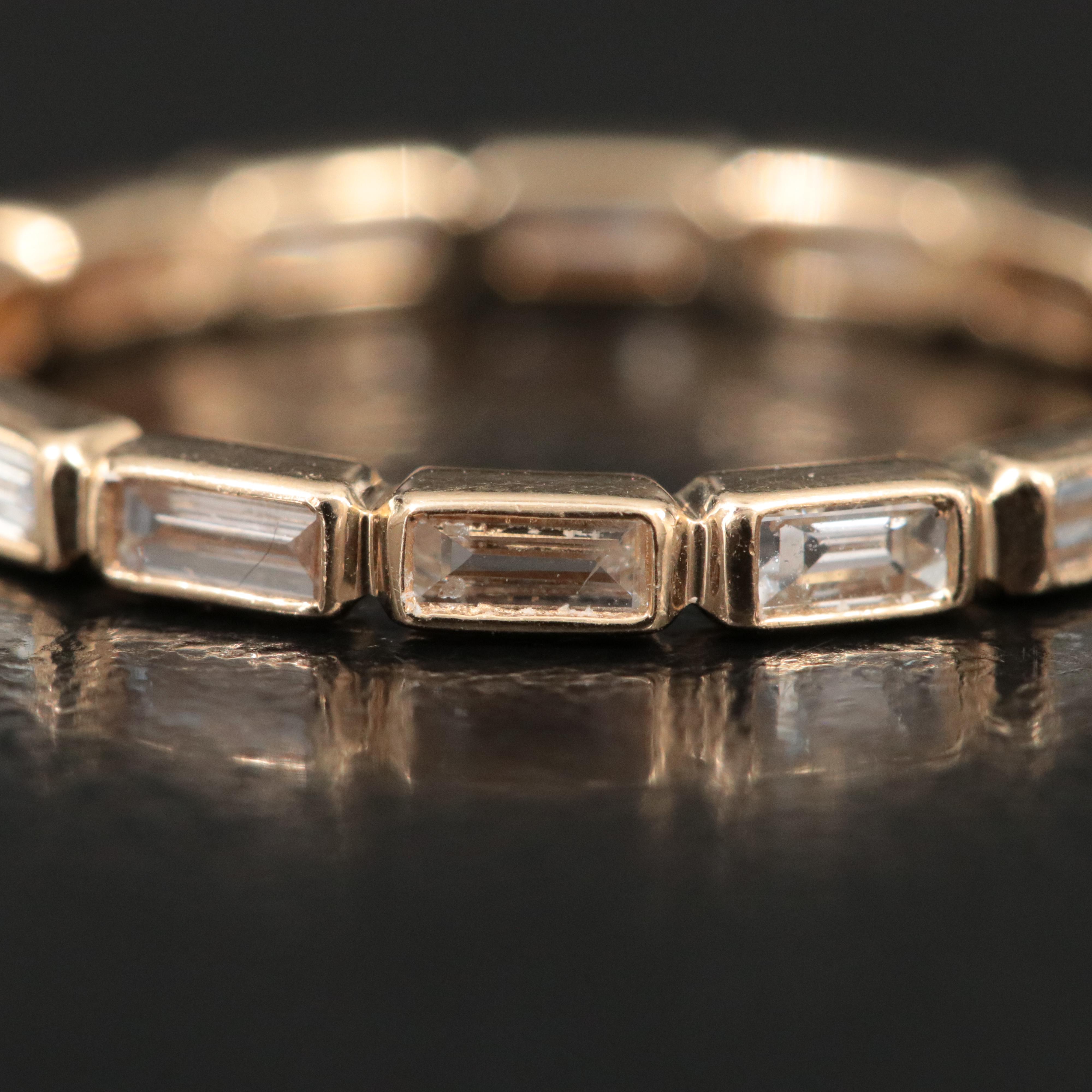 14K 0.53 CTW Diamond Baguette Eternity Ring