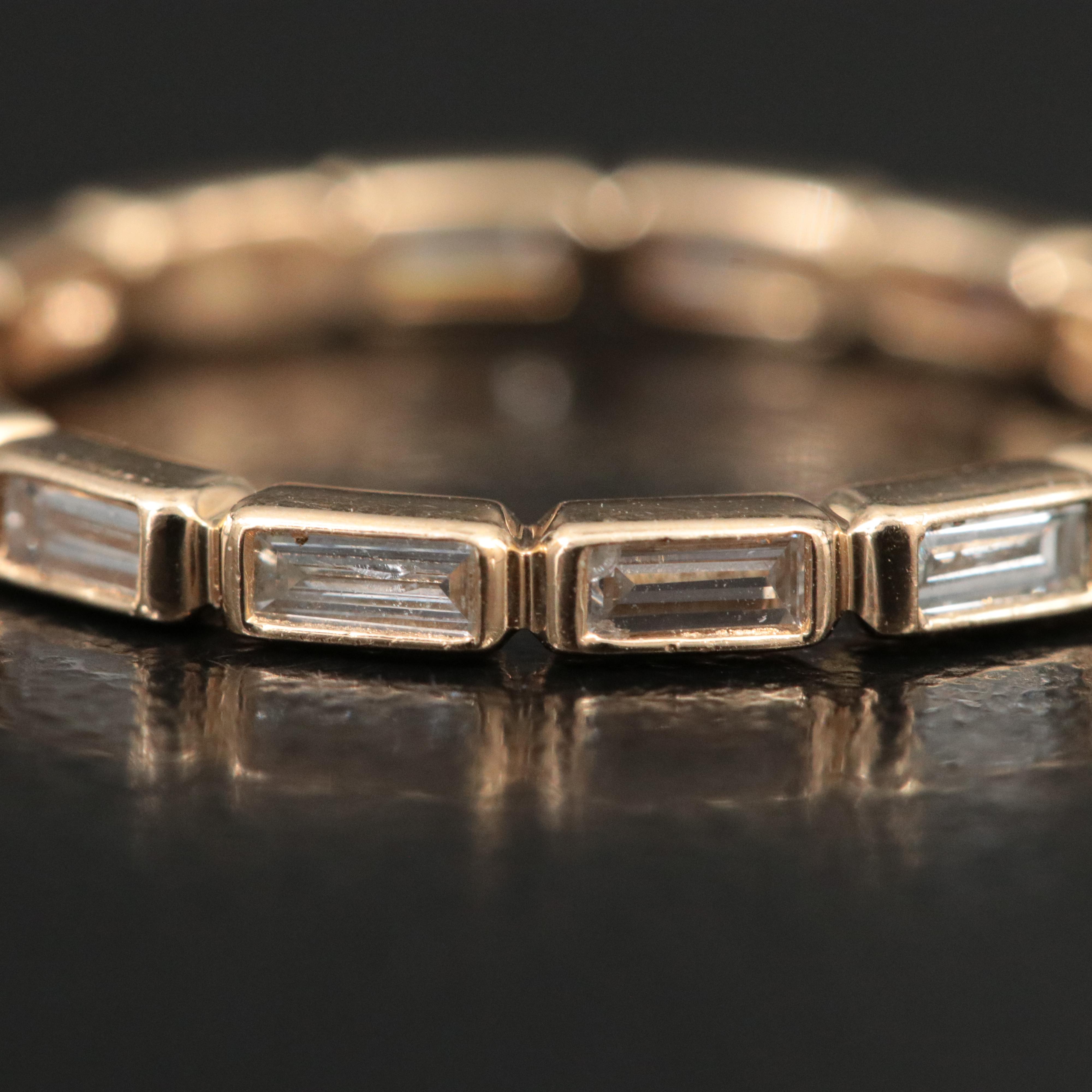 14K 0.53 CTW Diamond Baguette Eternity Ring