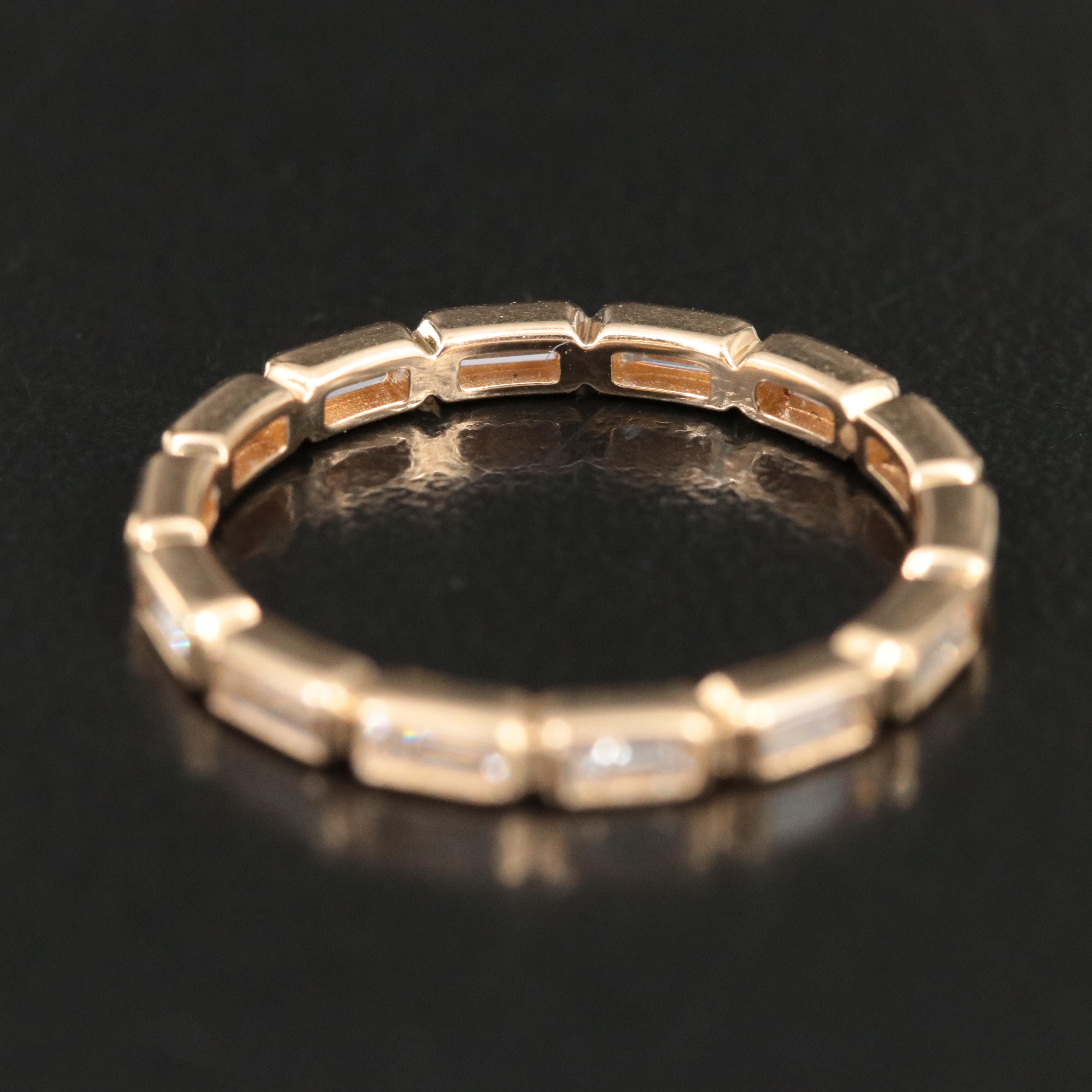 14K 0.53 CTW Diamond Baguette Eternity Ring