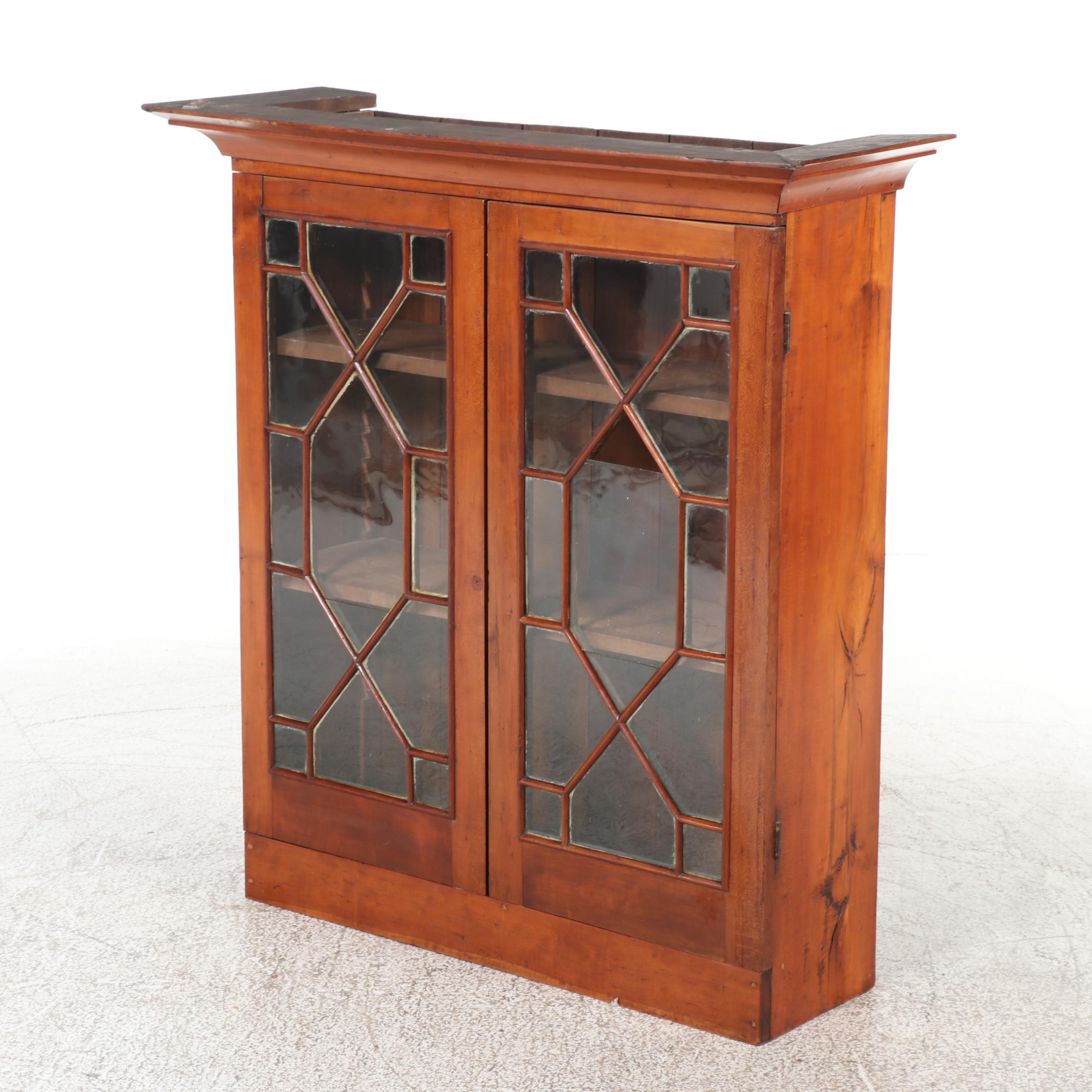 American Cherrywood and Glazed-Door Bookcase, 19th Century