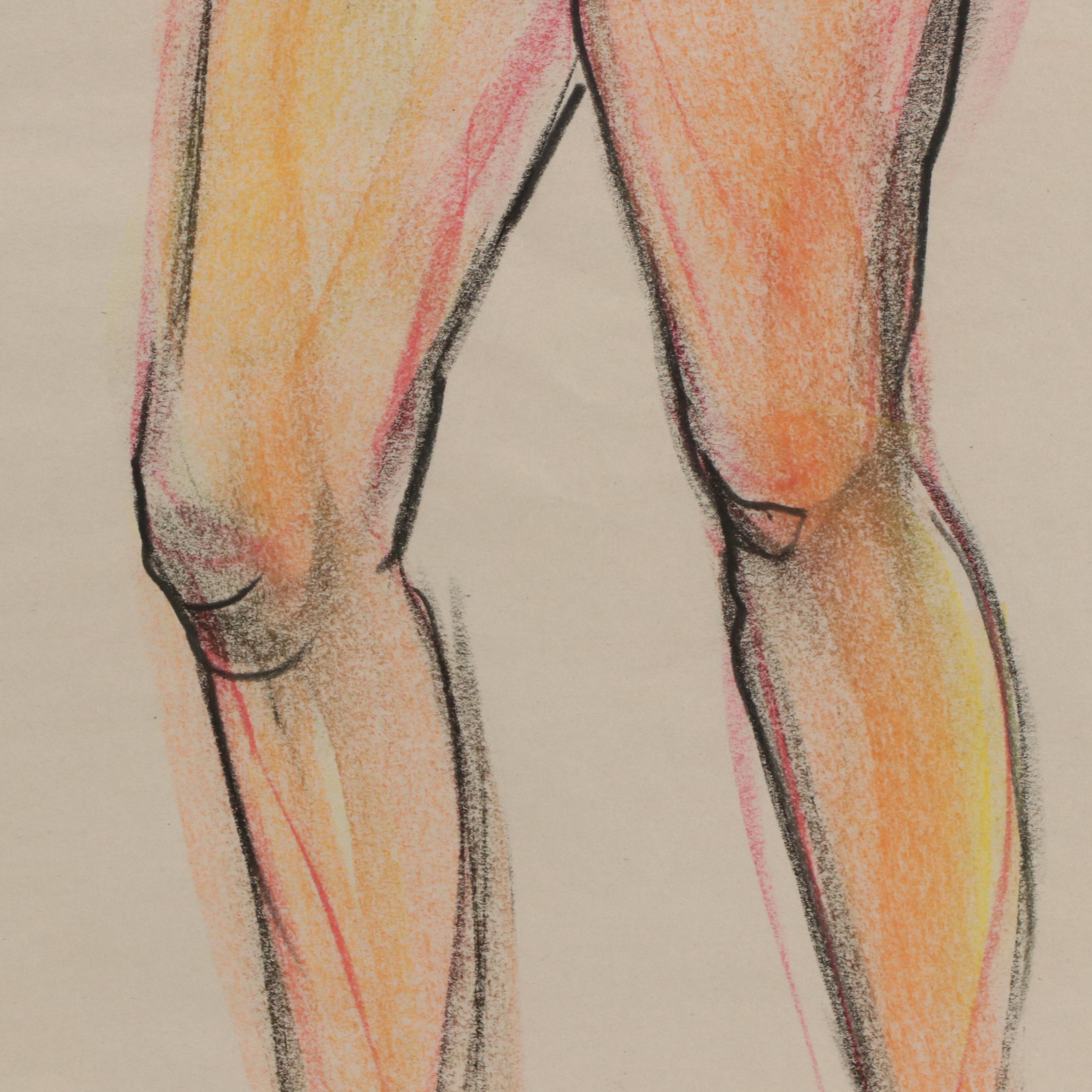Nude Figural Drawing, Late 20th Century