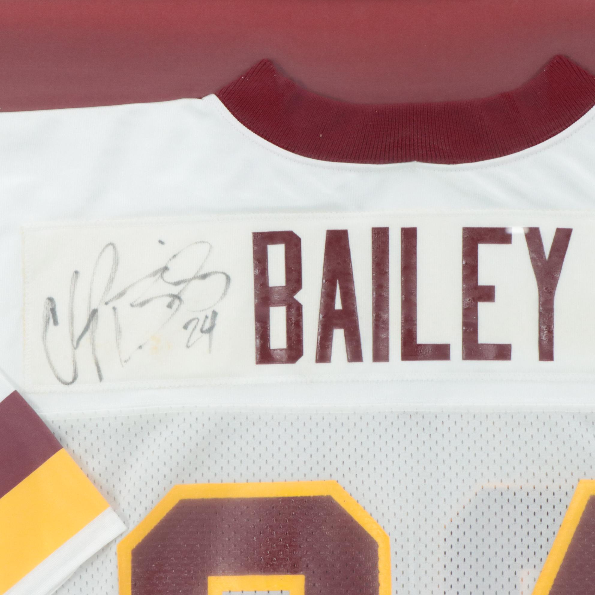 Champ Bailey Player Issued and Signed Washington Redskins Jersey with Display