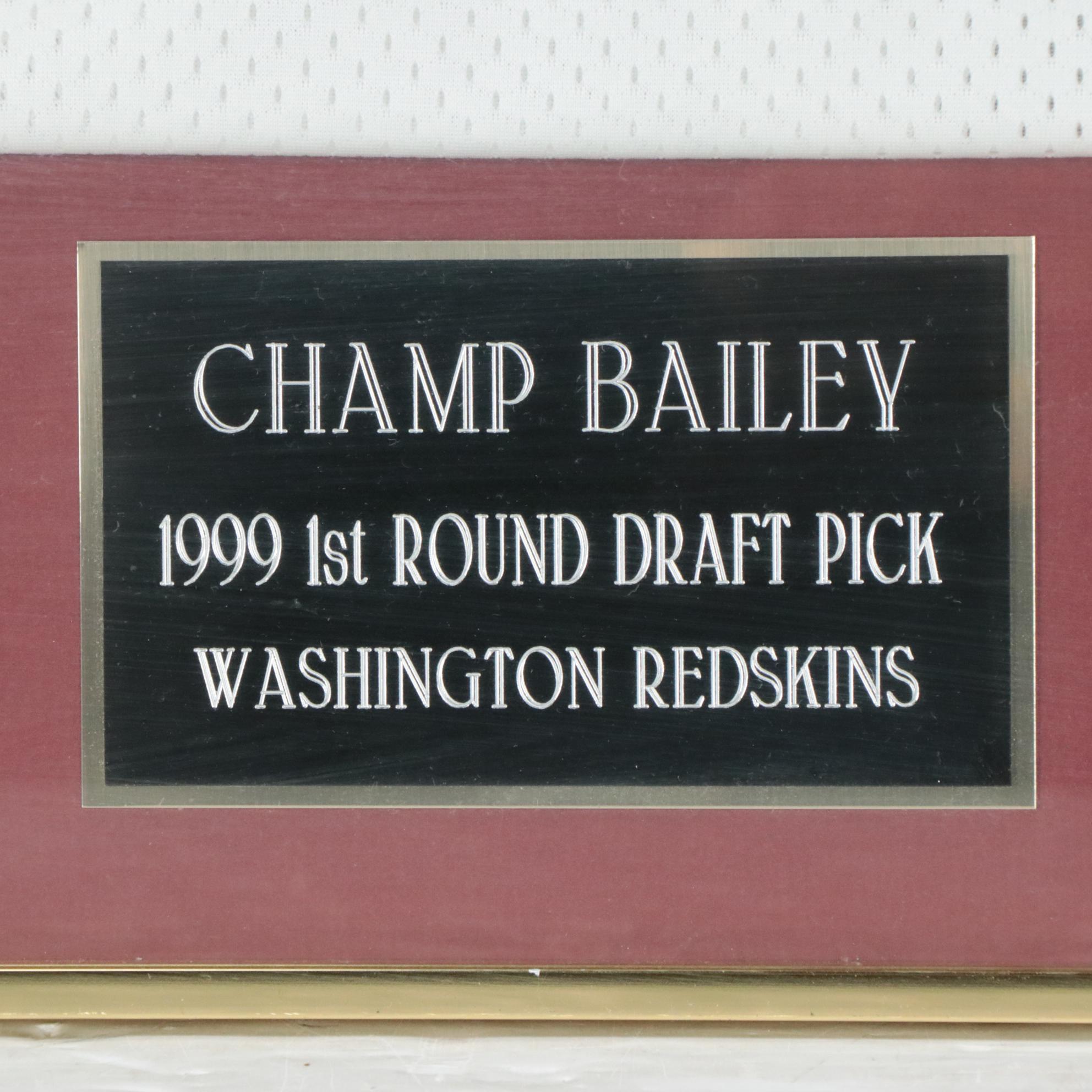 Champ Bailey Player Issued and Signed Washington Redskins Jersey with Display