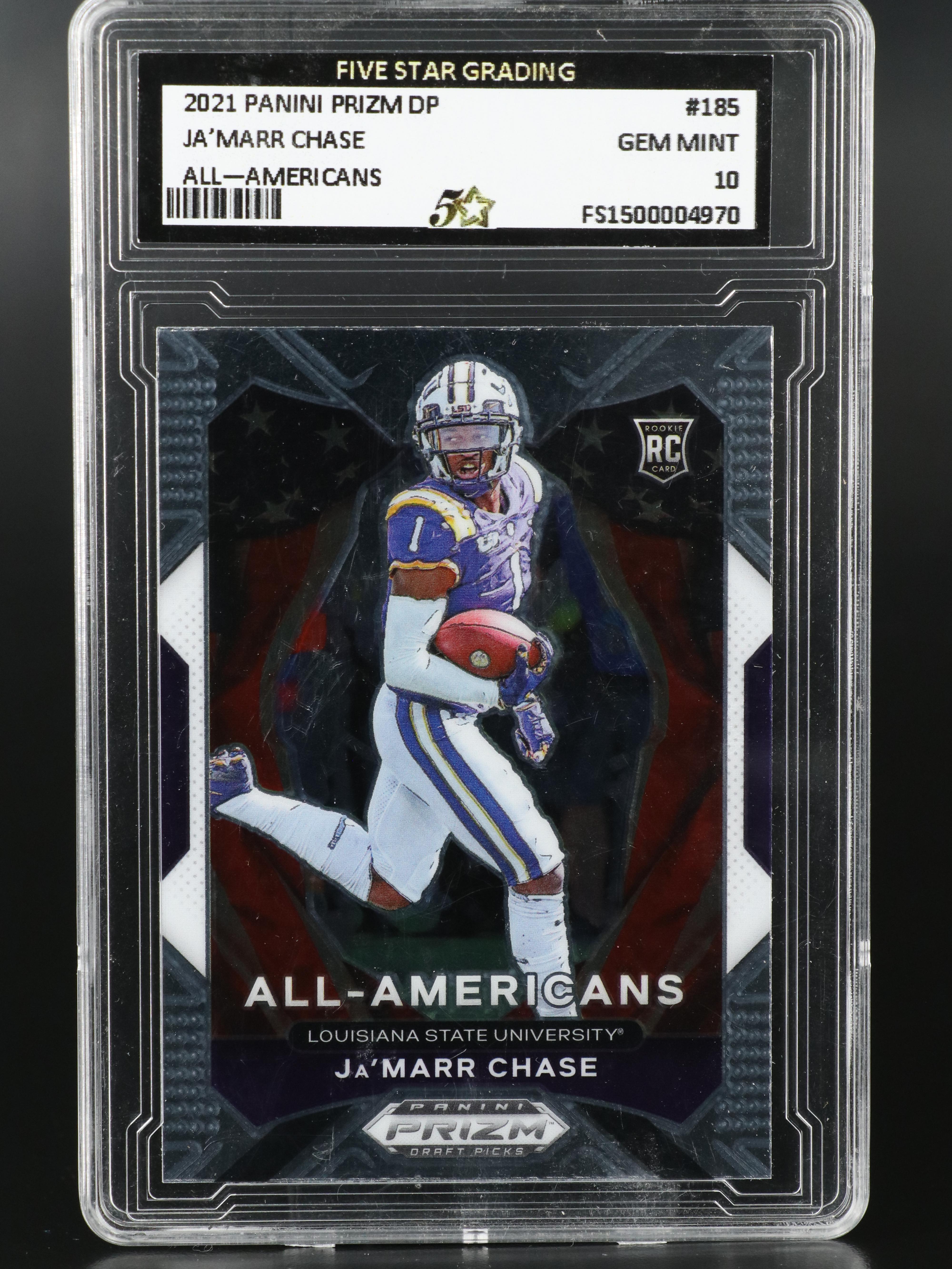 2021 Ja'Marr Chase Slabbed Mosaic, Optic, and Prizm Rookie Football Cards