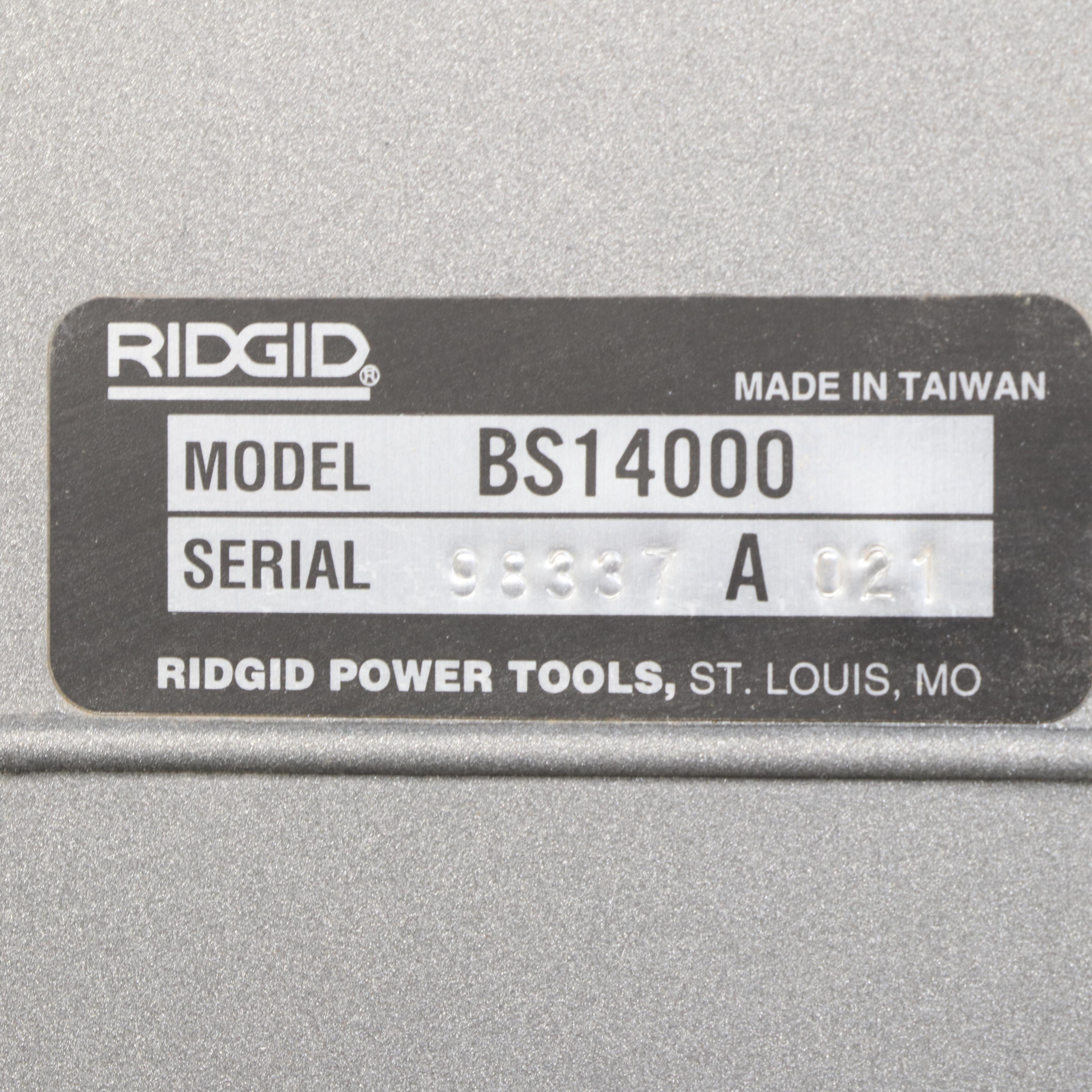 RIDGID Model BS14000 Band Saw with Work Table