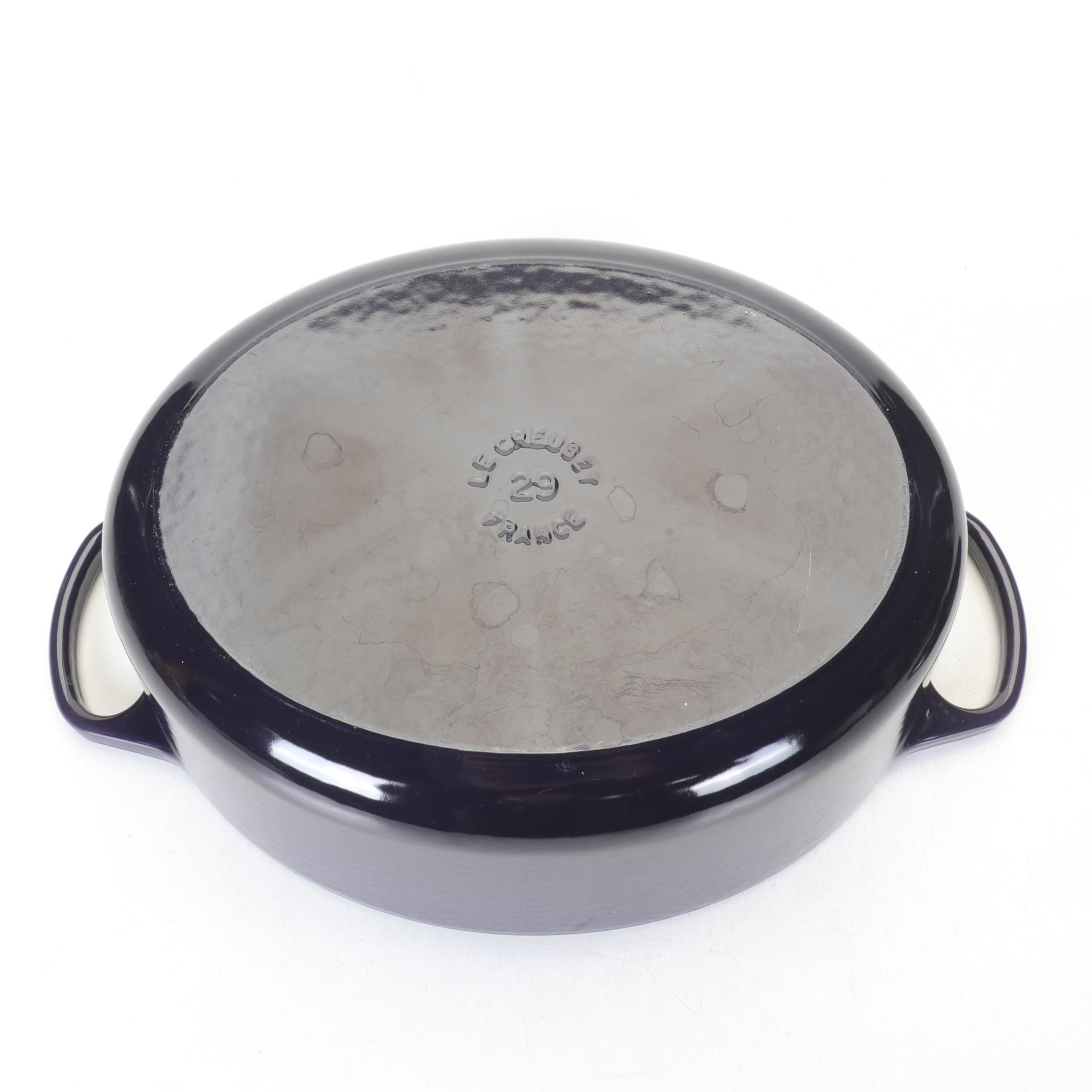 Le Creuset Purple Enameled Cast Iron Oval Dutch Oven and Lid