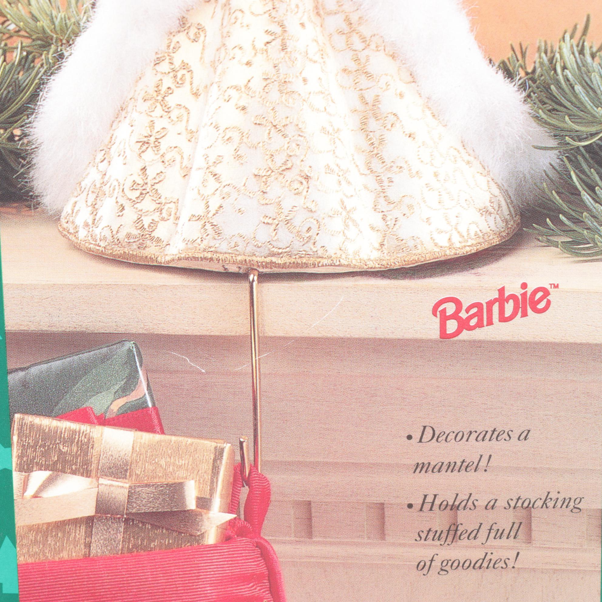 Mattel "Happy Holidays Barbie" Stocking Hanger with Other Barbie Ornaments