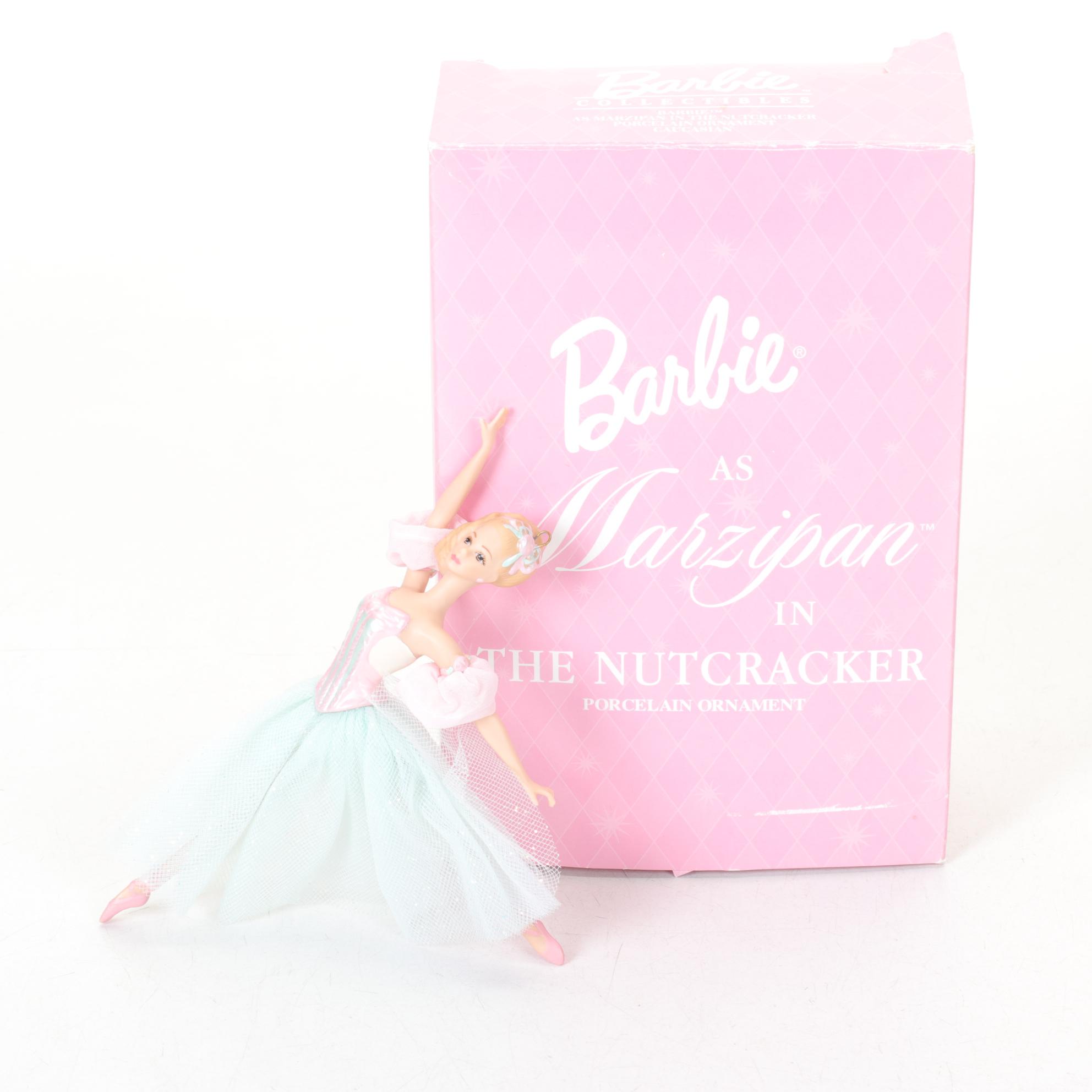 Mattel "Happy Holidays Barbie" Stocking Hanger with Other Barbie Ornaments