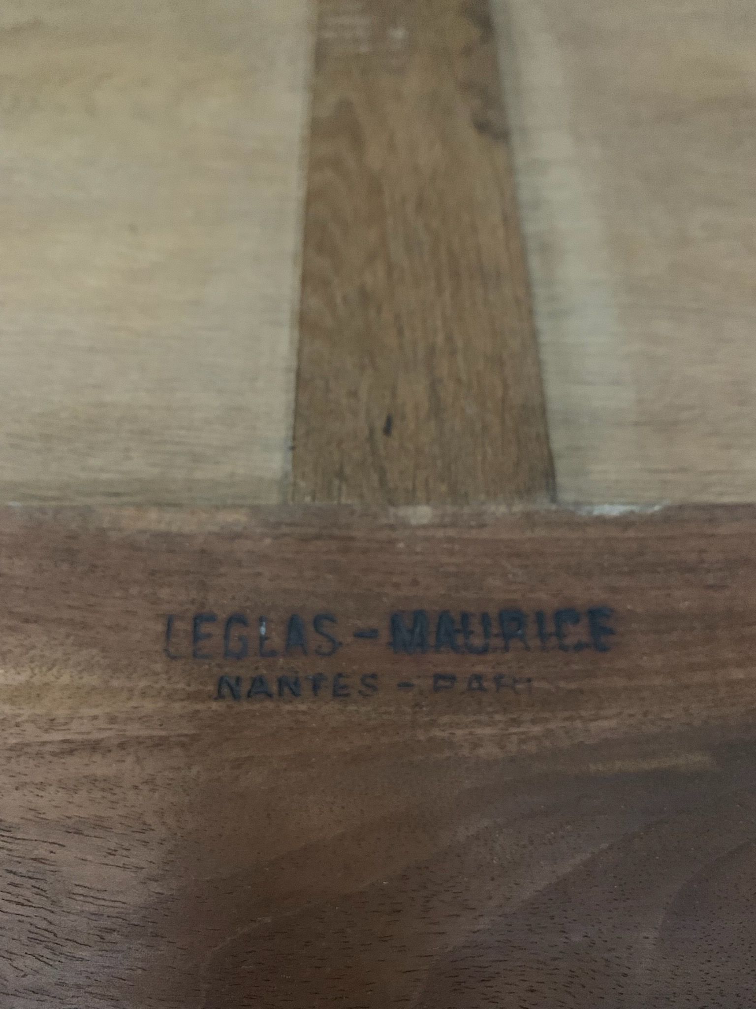 Leglas-Maurice Gilt Brass-Mounted Mahogany and Breccia Violetta Marble Buffet