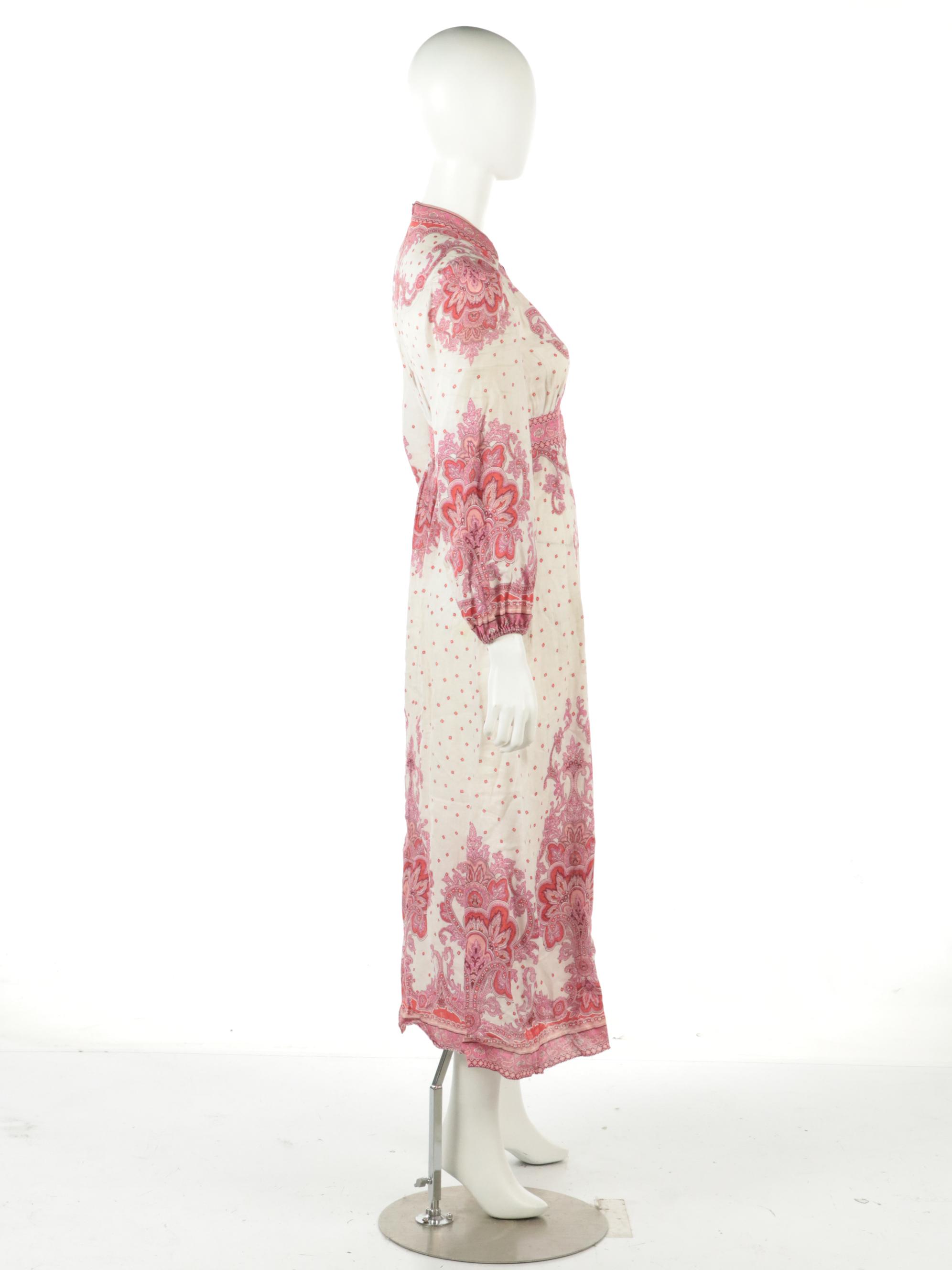 Zimmermann Button-Front Maxi Dress in Bells Paisley Printed Linen