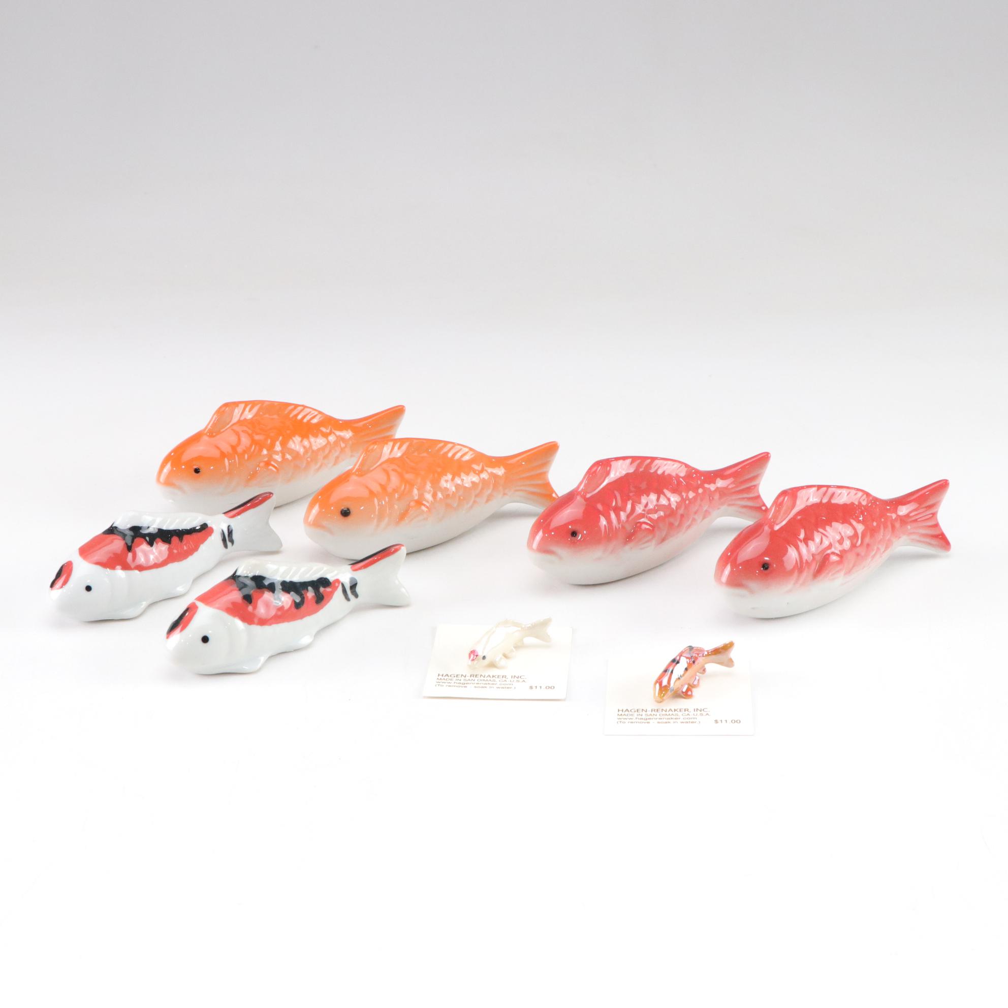 Ceramic Koi Fish Figurines with Hagen-Renaker