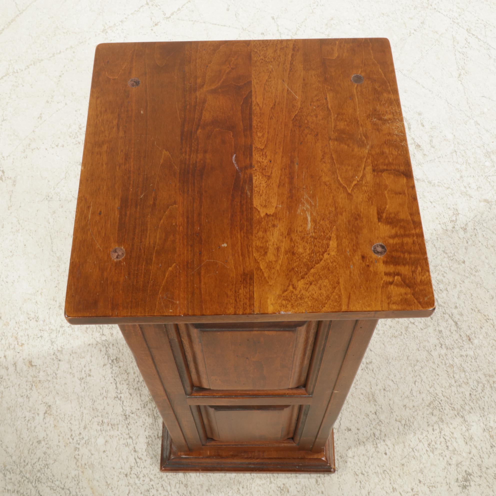 Wooden Lodge Pedestal Cabinet