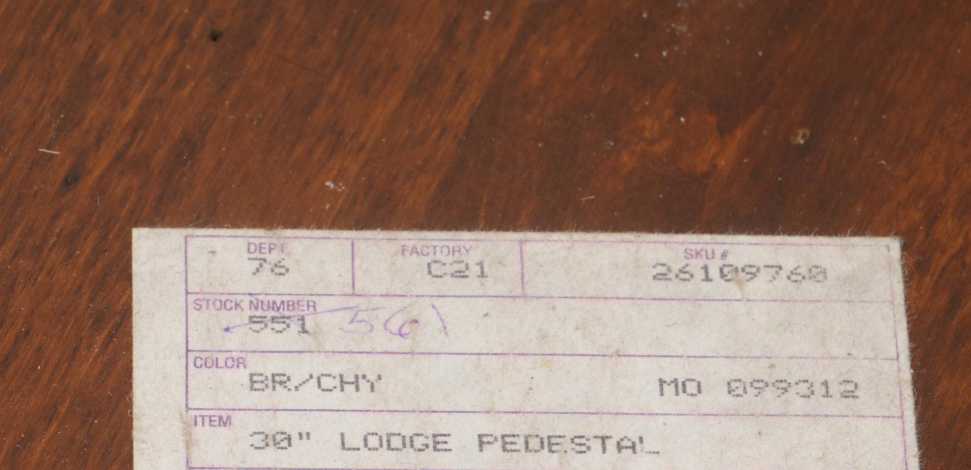 Wooden Lodge Pedestal Cabinet