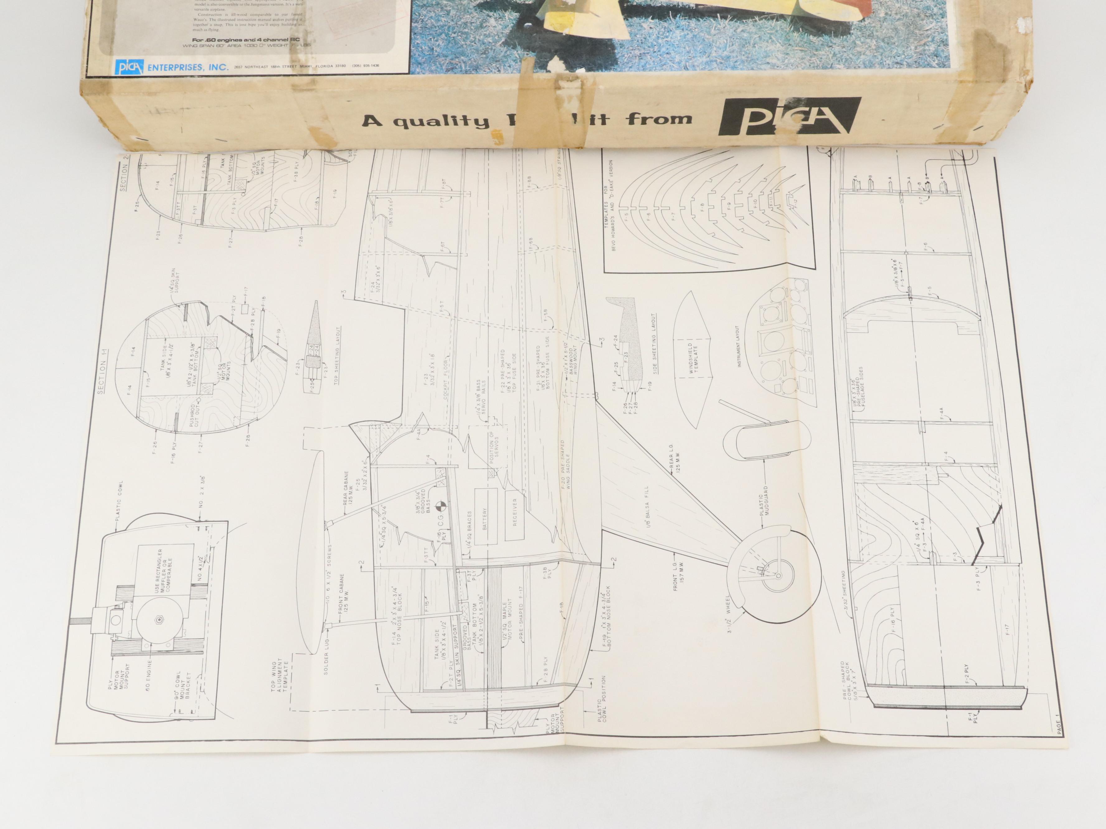 Pica Enterprises "Jungmeister 133" Radio Control Standoff Scale Airplane Kit