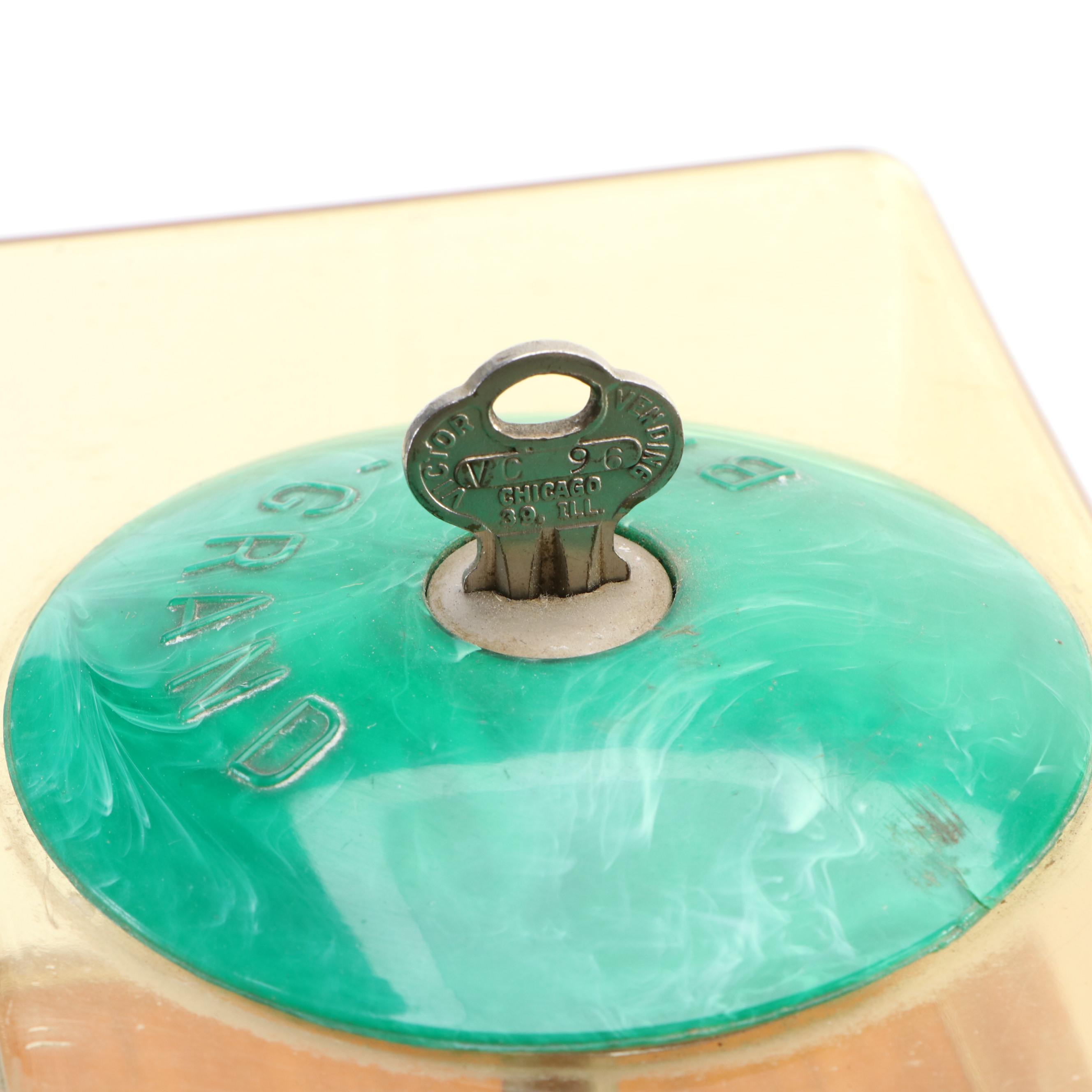 Victor Vending Corp. Baby-Grand Oak Case Gumball Machine