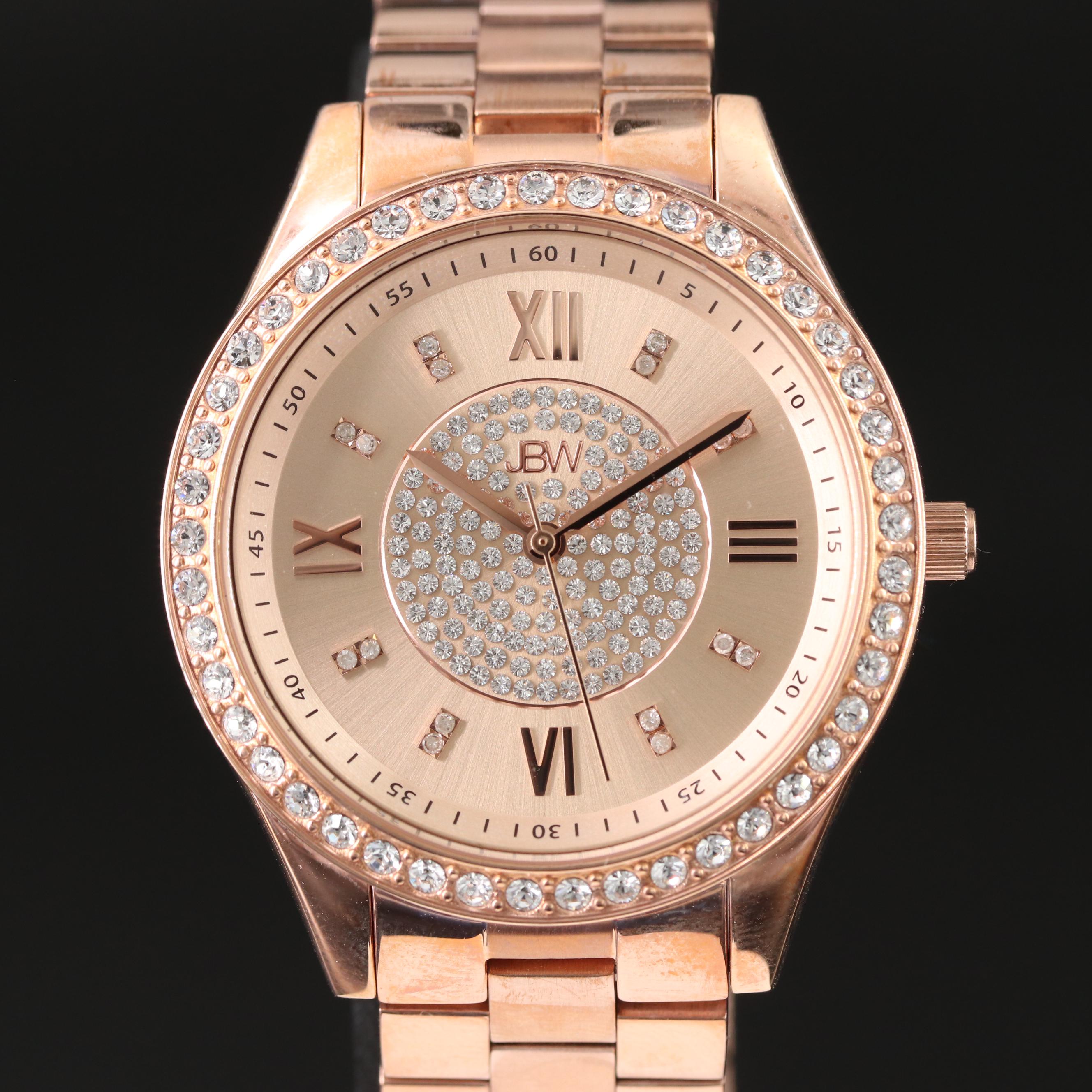 JBW Mondarian Austrian Crystal and Diamond Accented Watch