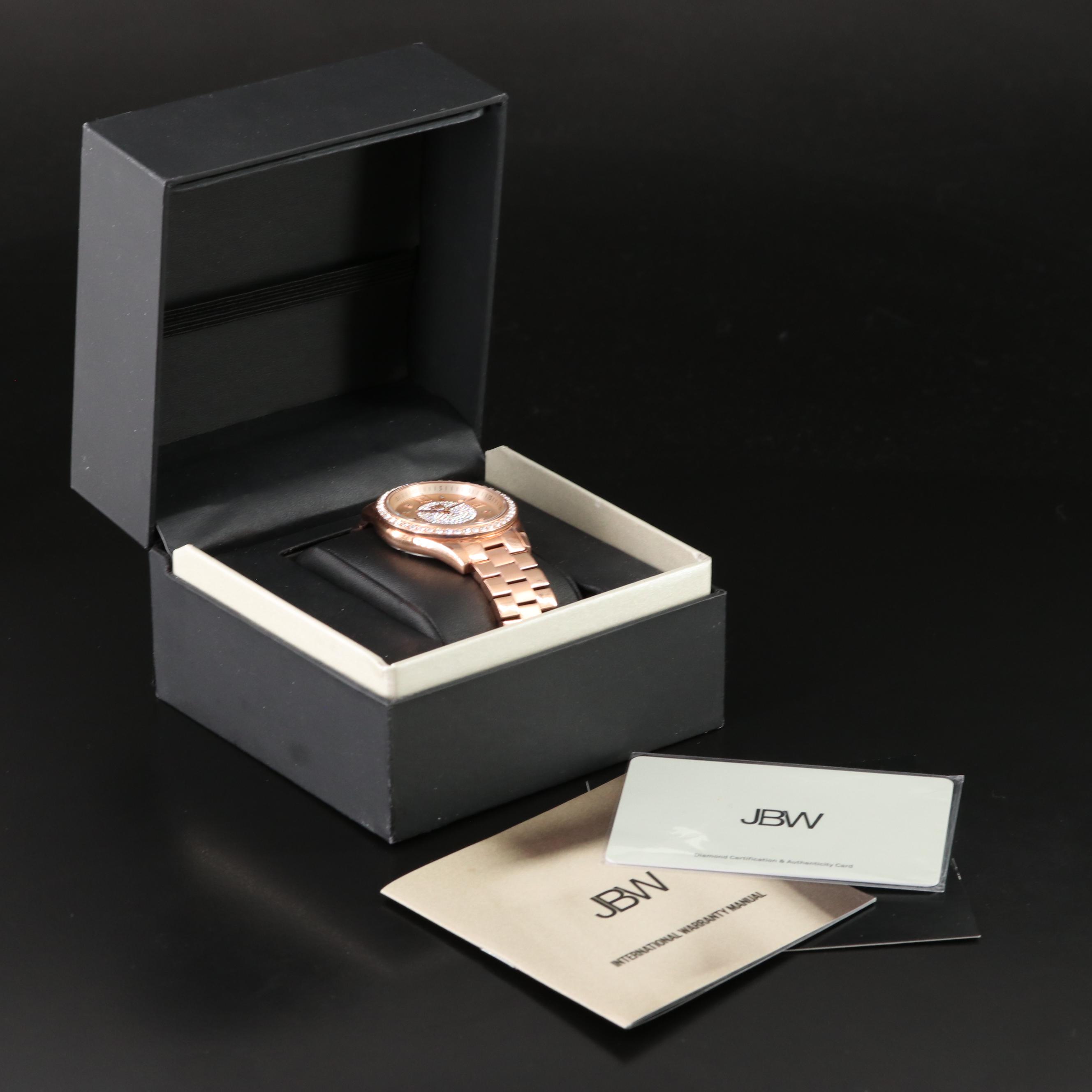 JBW Mondarian Austrian Crystal and Diamond Accented Watch