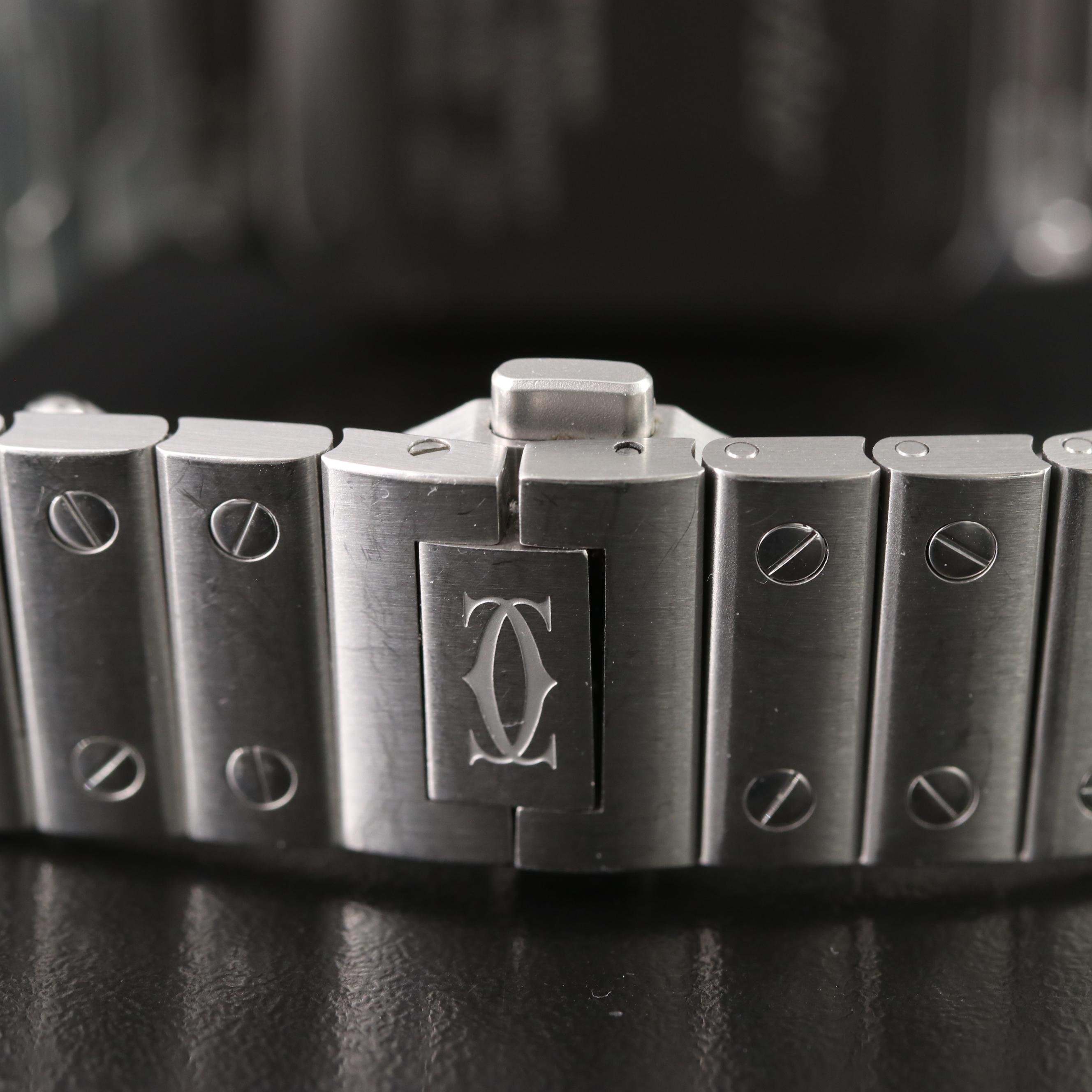 Cartier Santos de Cartier 4075 Blue Steel Automatic Watch