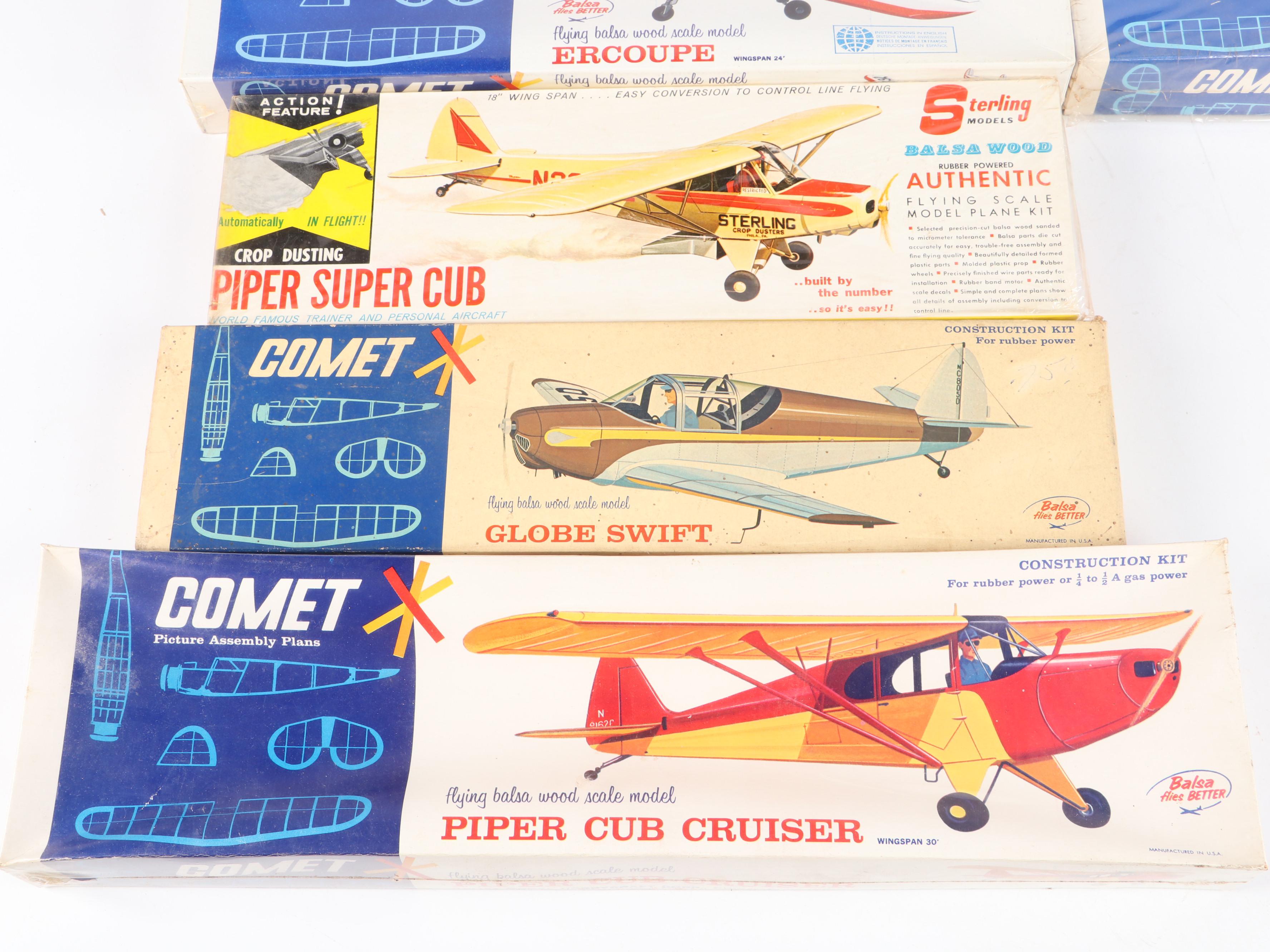 Comet "Piper Cub Cruiser," "Globe Swift" and More Airplane Model Kits
