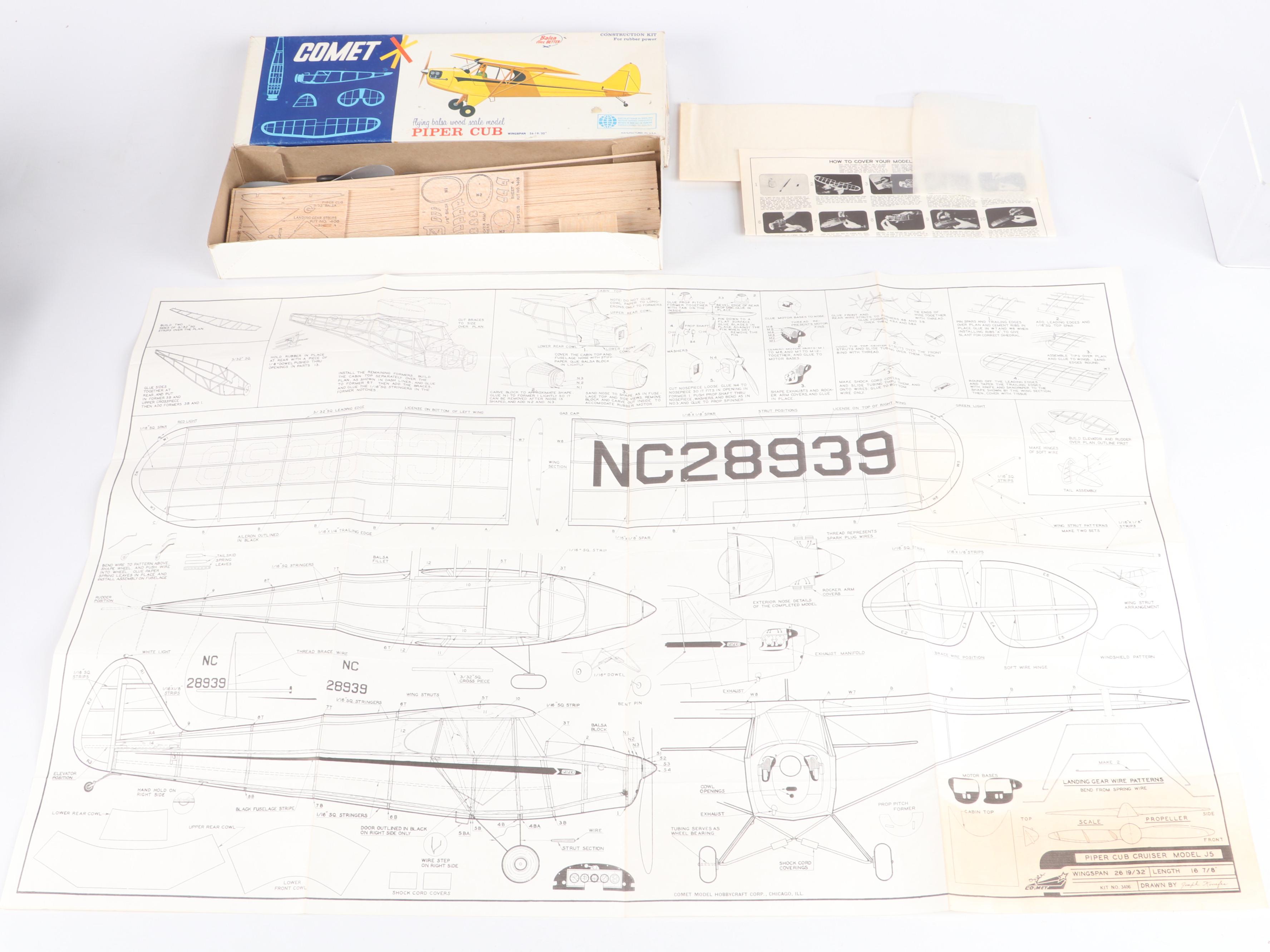 Comet "Piper Cub Cruiser," "Globe Swift" and More Airplane Model Kits