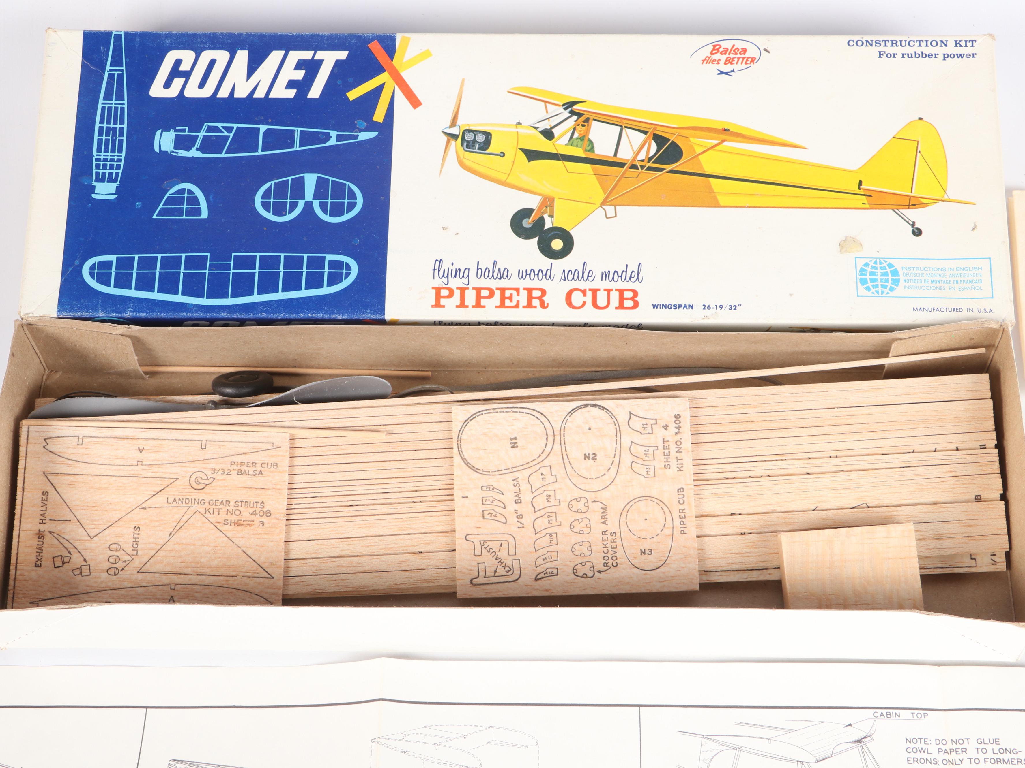 Comet "Piper Cub Cruiser," "Globe Swift" and More Airplane Model Kits