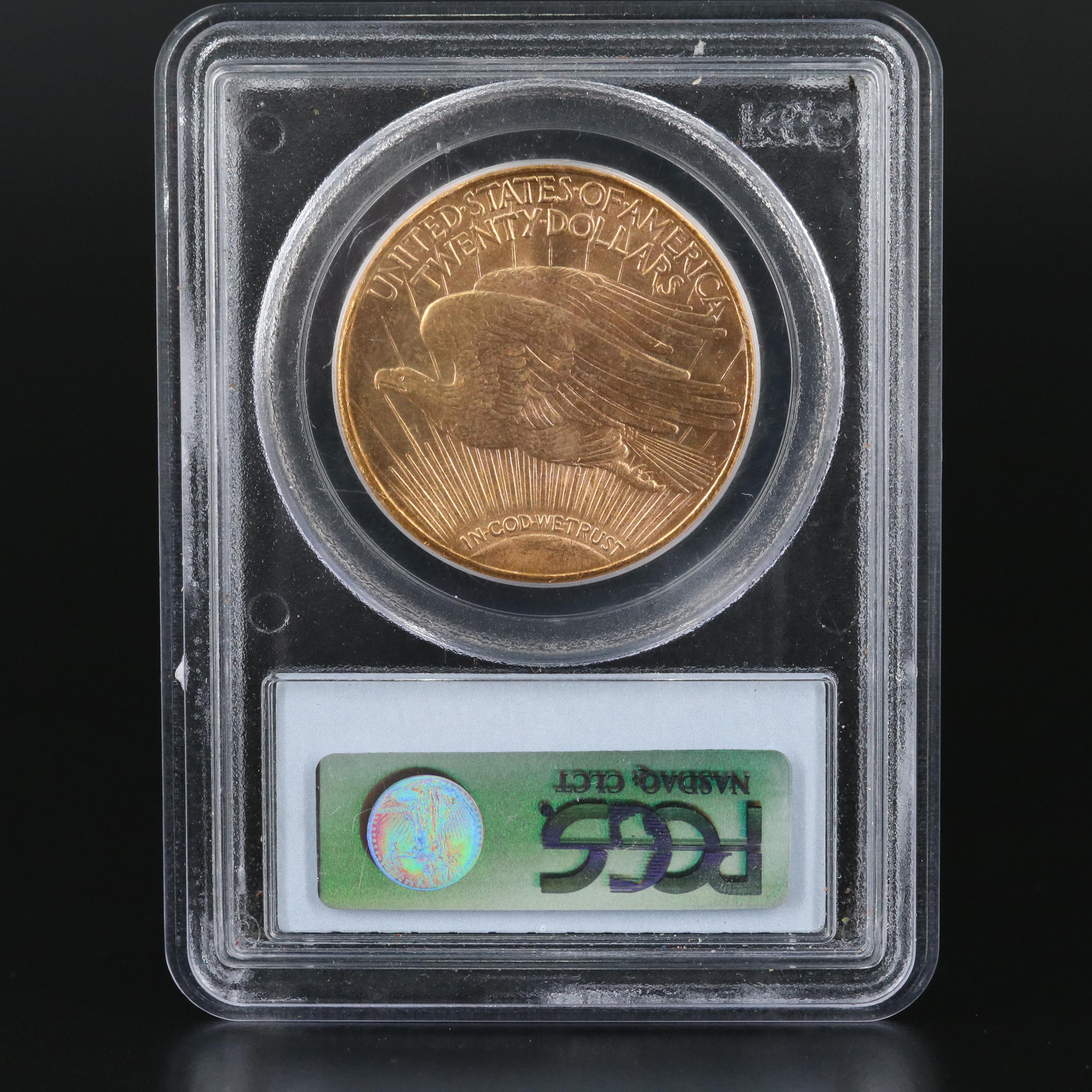 PCGS MS62 1909-S Saint-Gaudens $20 Gold Coin