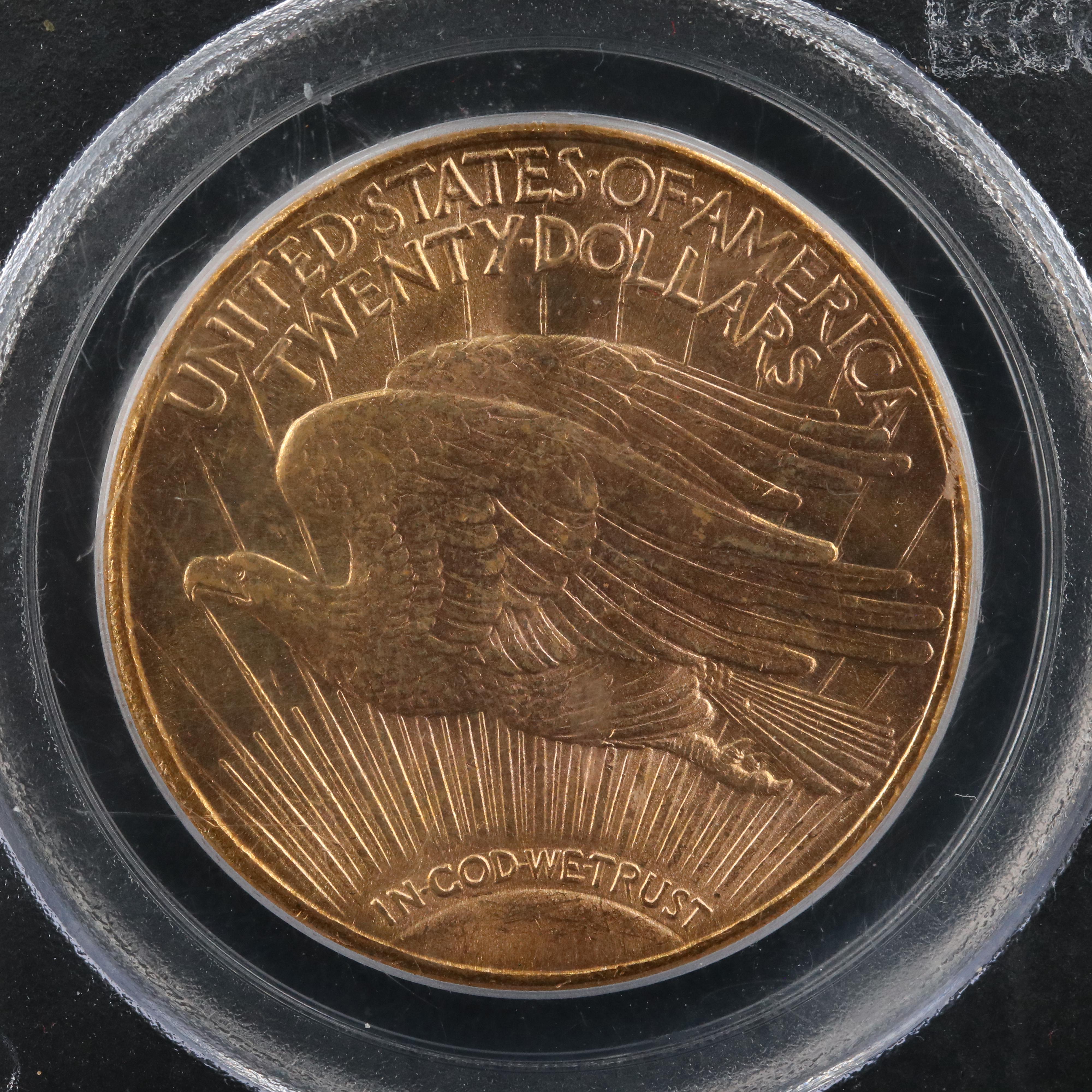 PCGS MS62 1909-S Saint-Gaudens $20 Gold Coin