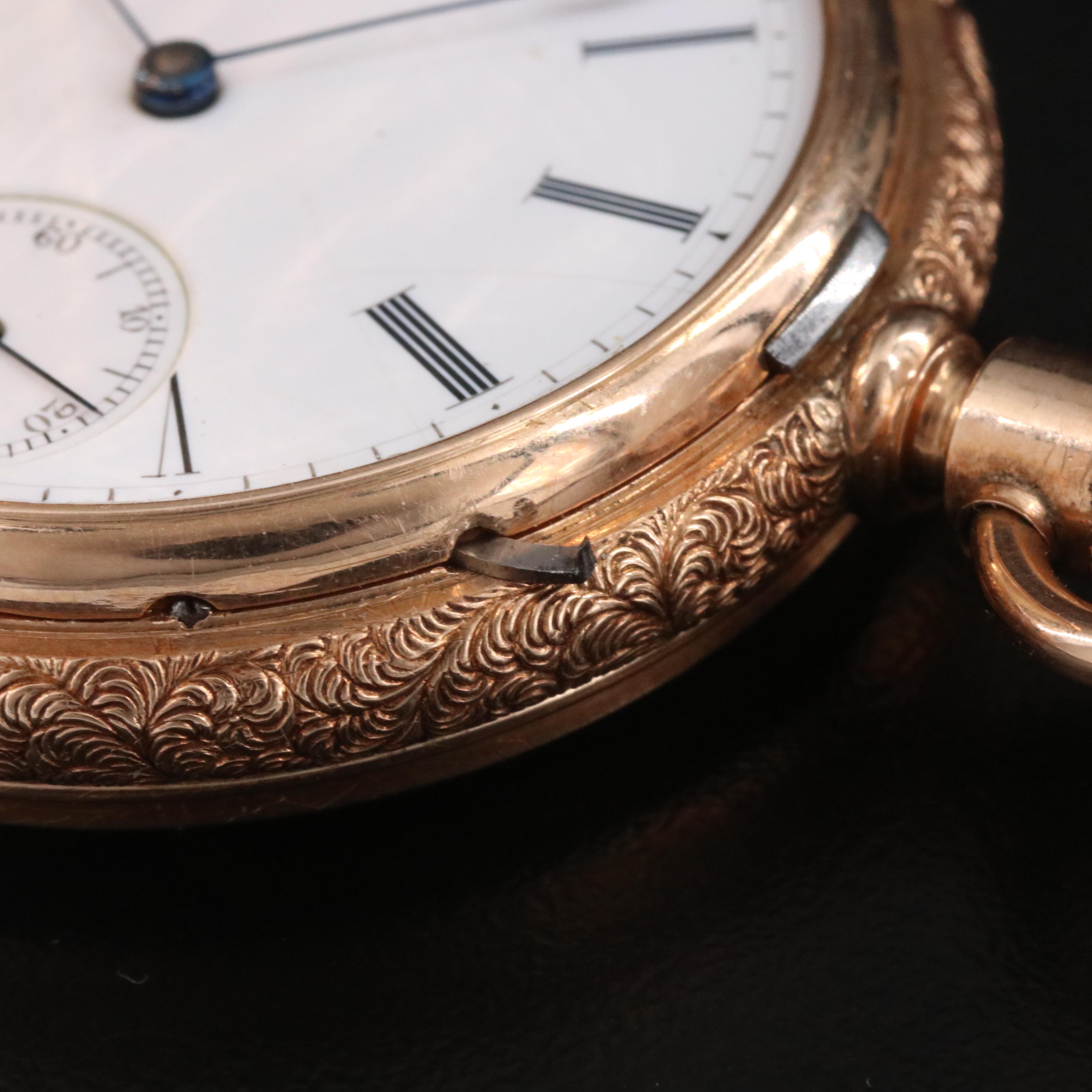 1889 14K Waltham Hunting Case Pocket Watch