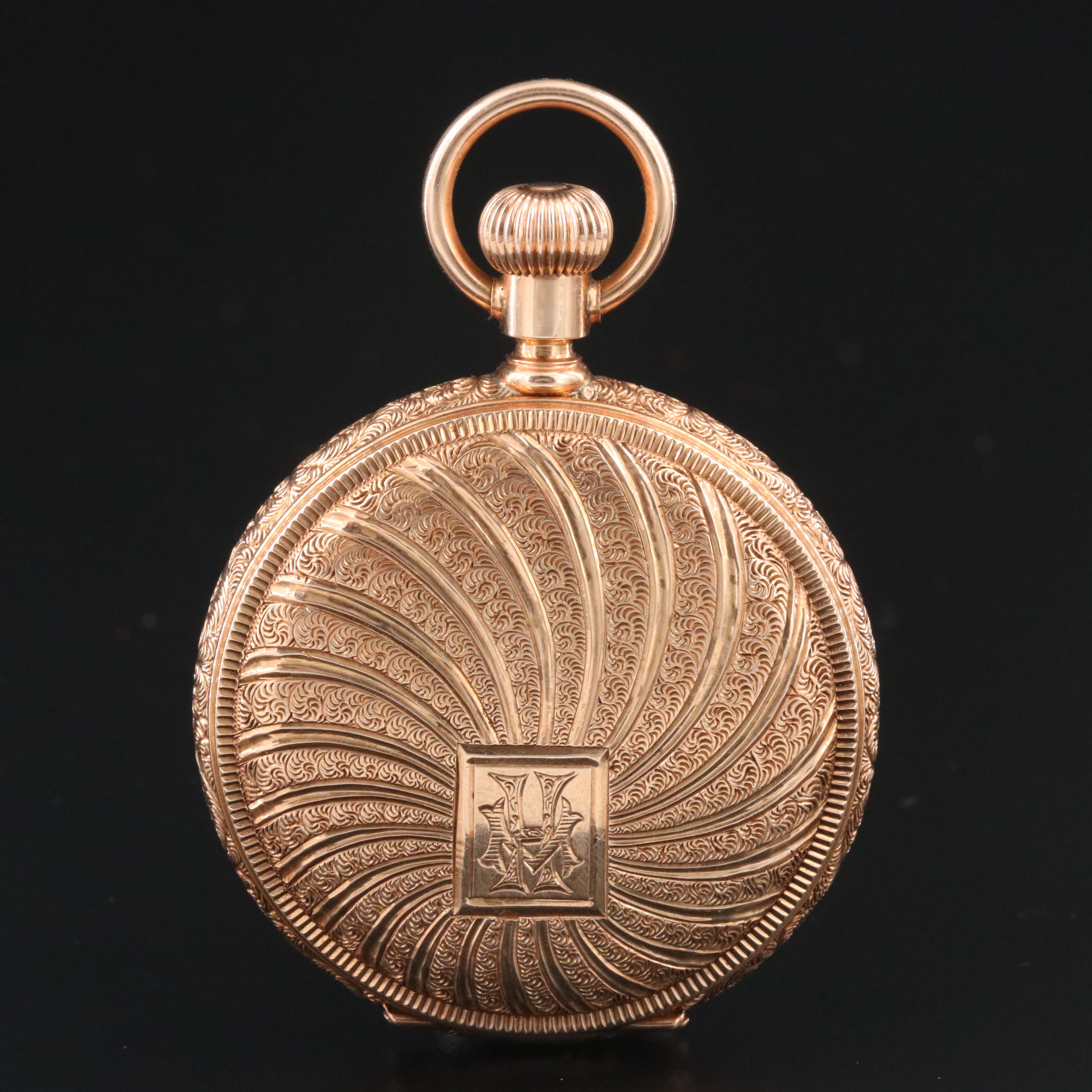 1889 14K Waltham Hunting Case Pocket Watch