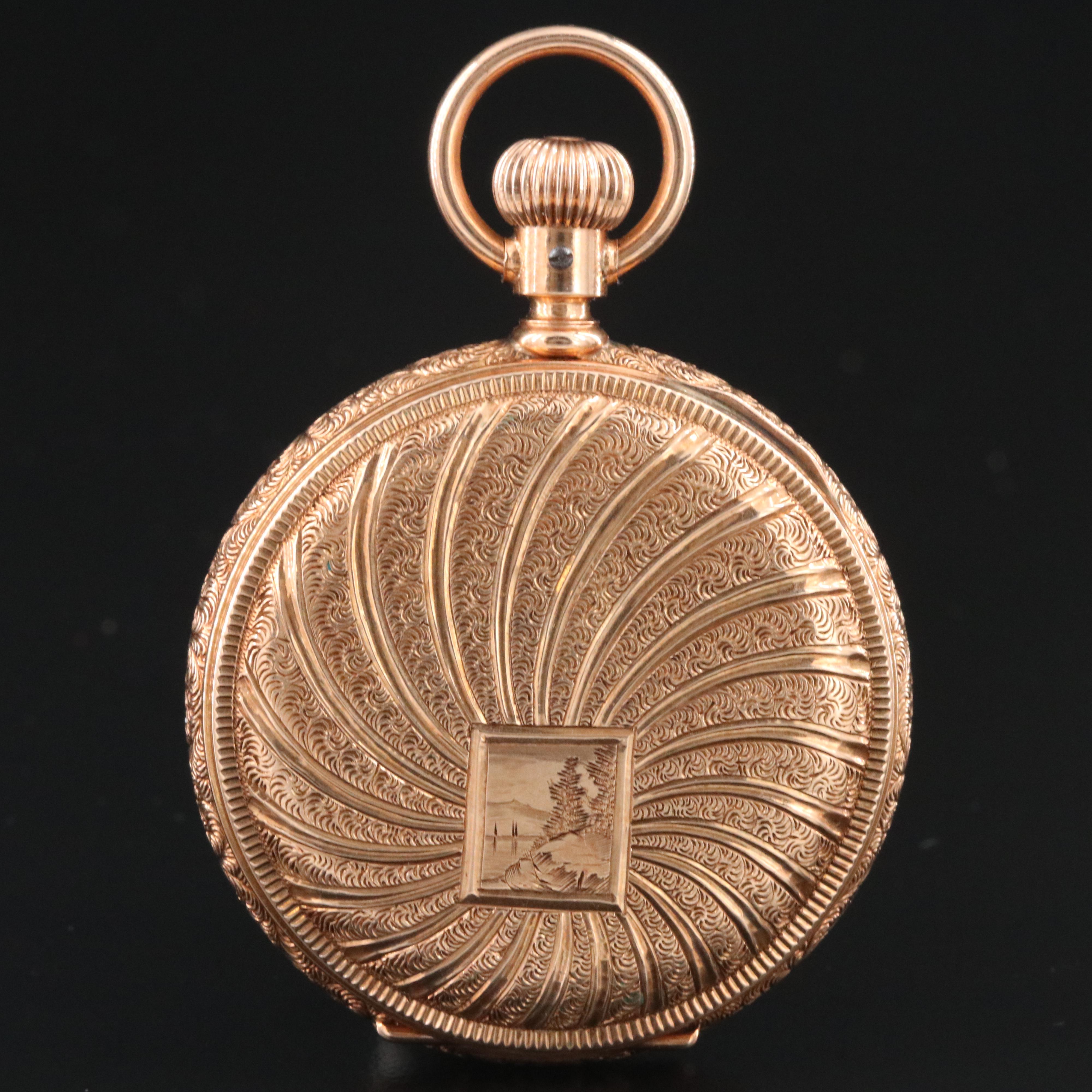 1889 14K Waltham Hunting Case Pocket Watch