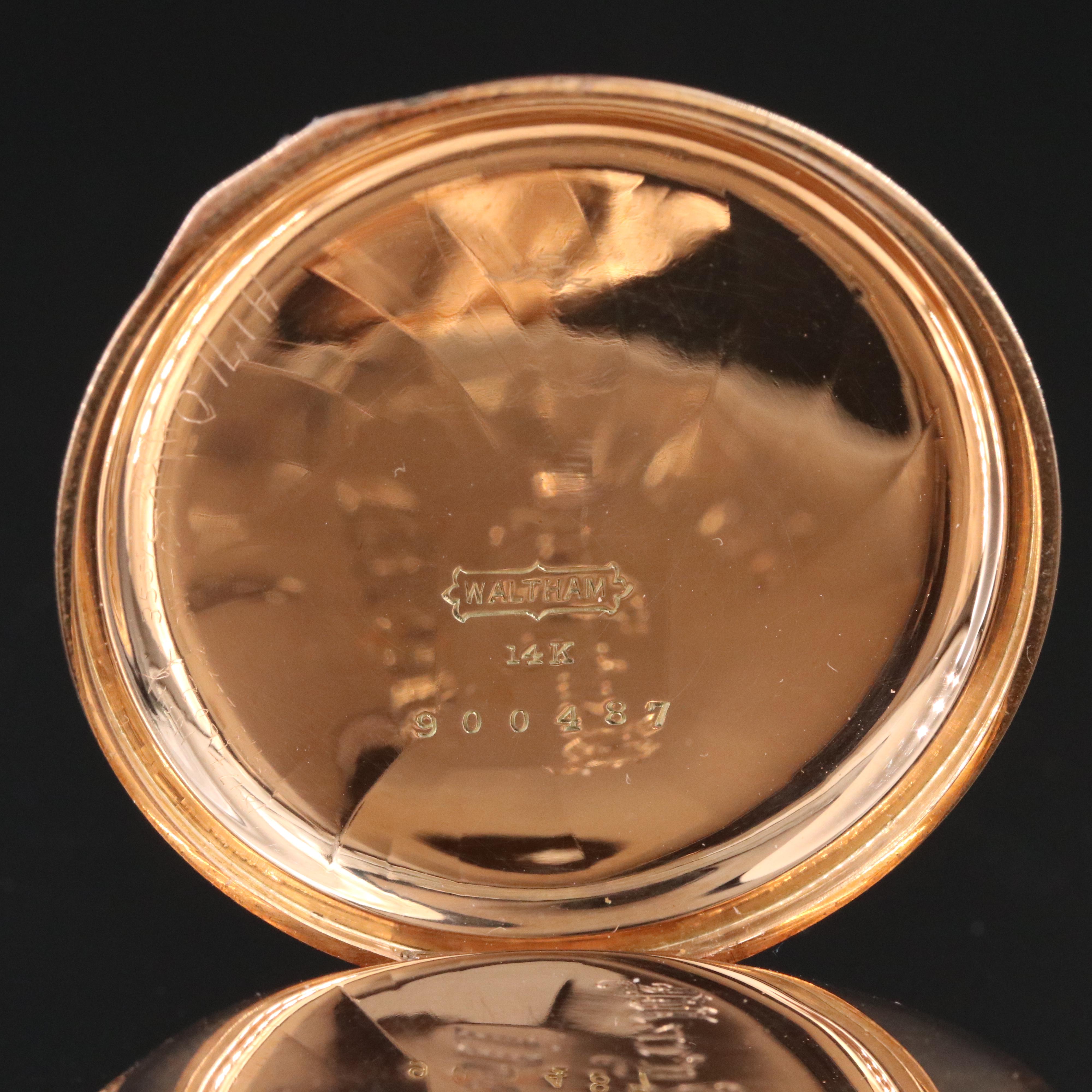 1889 14K Waltham Hunting Case Pocket Watch