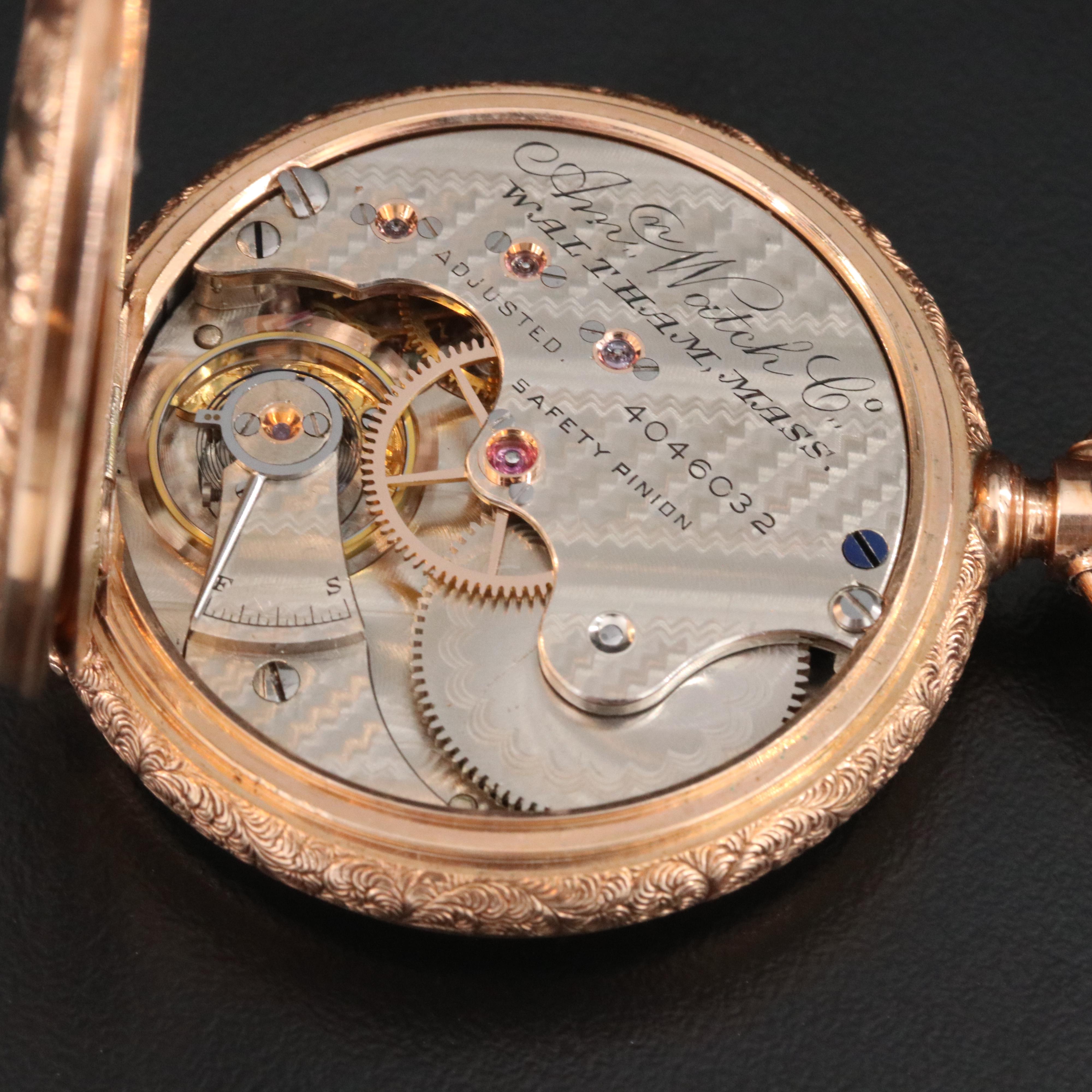 1889 14K Waltham Hunting Case Pocket Watch