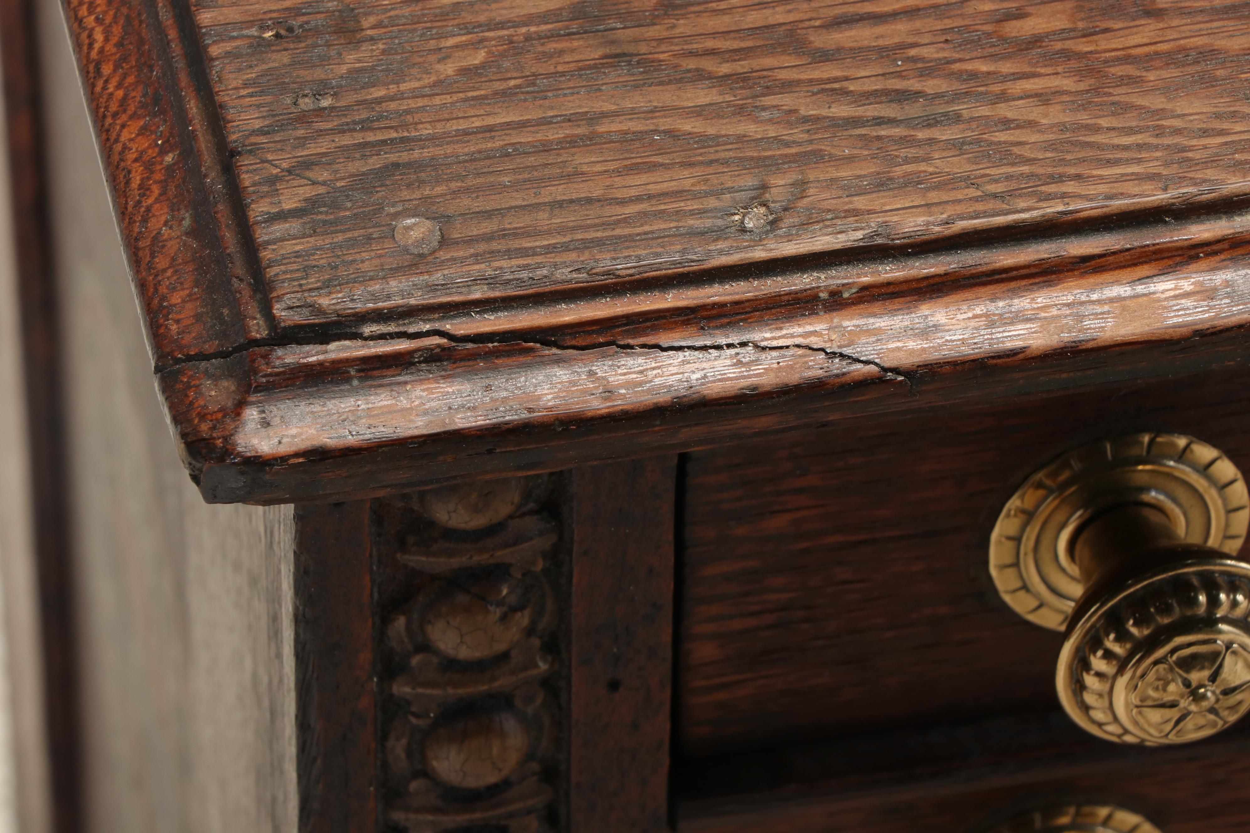Clark's O.N.T. Oak Six-Drawer Spool Cabinet, Early 20th Century