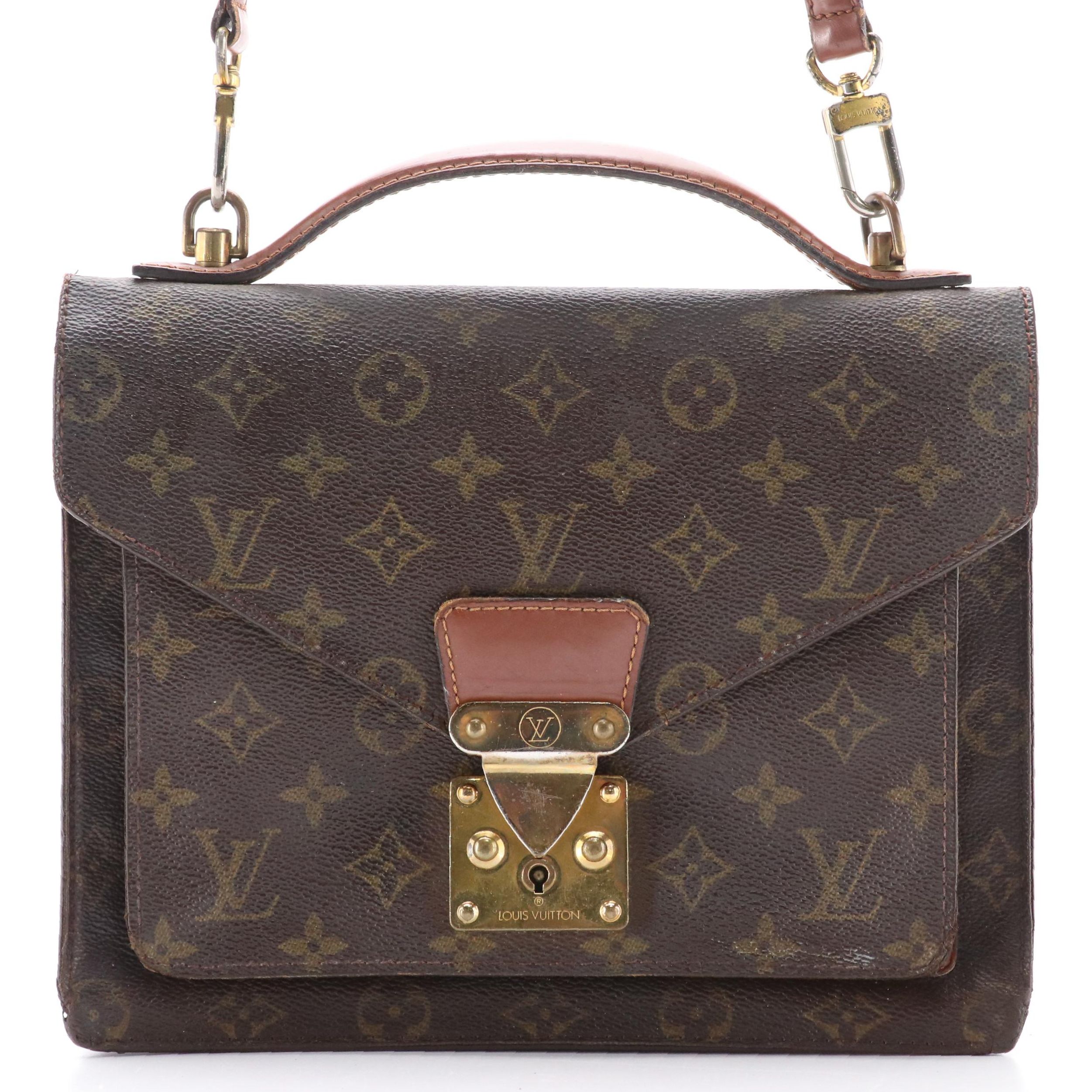 Louis Vuitton Monceau Two-Way Bag in Monogram Coated Canvas