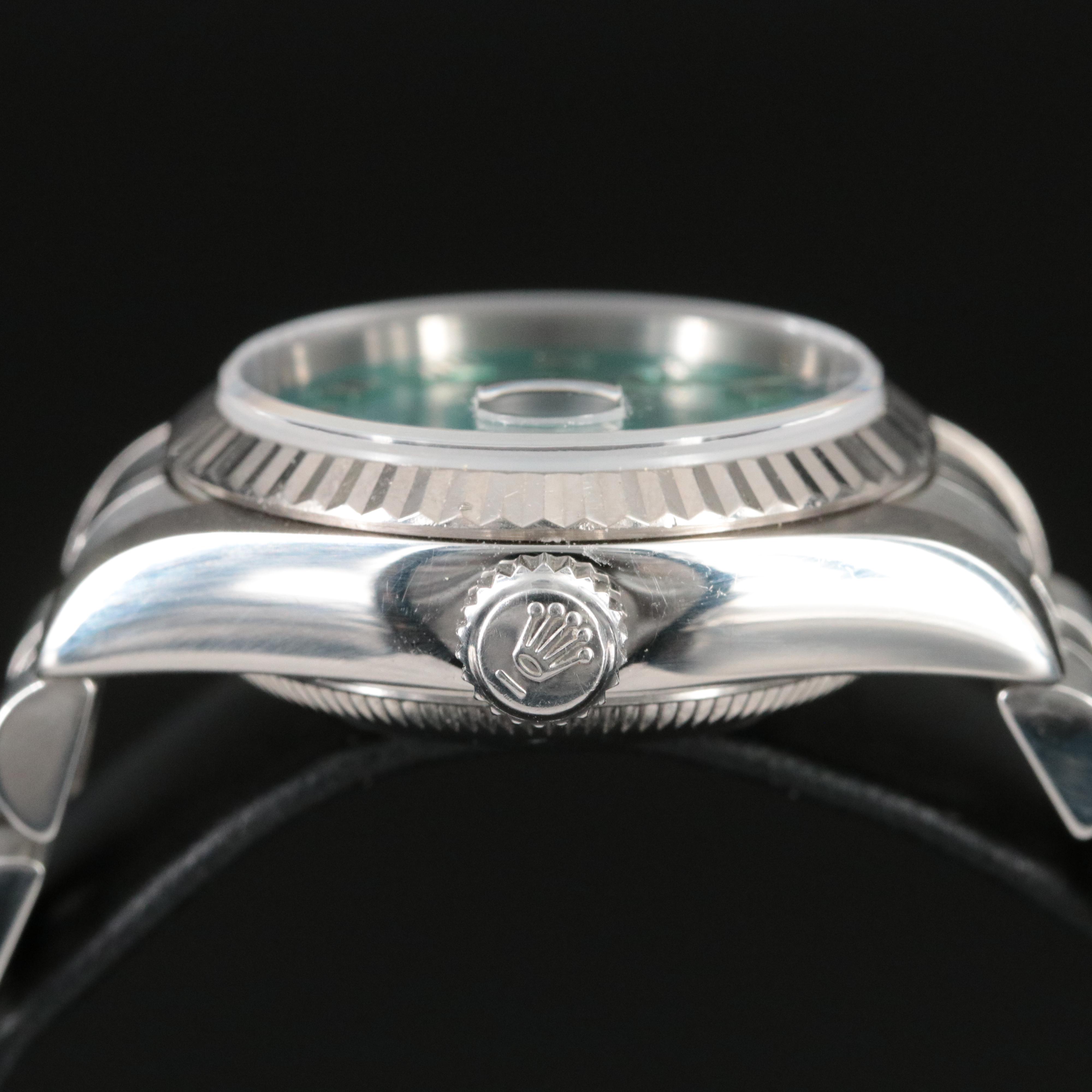 1999 Rolex Datejust 79174 Turquoise Steel Automatic Watch