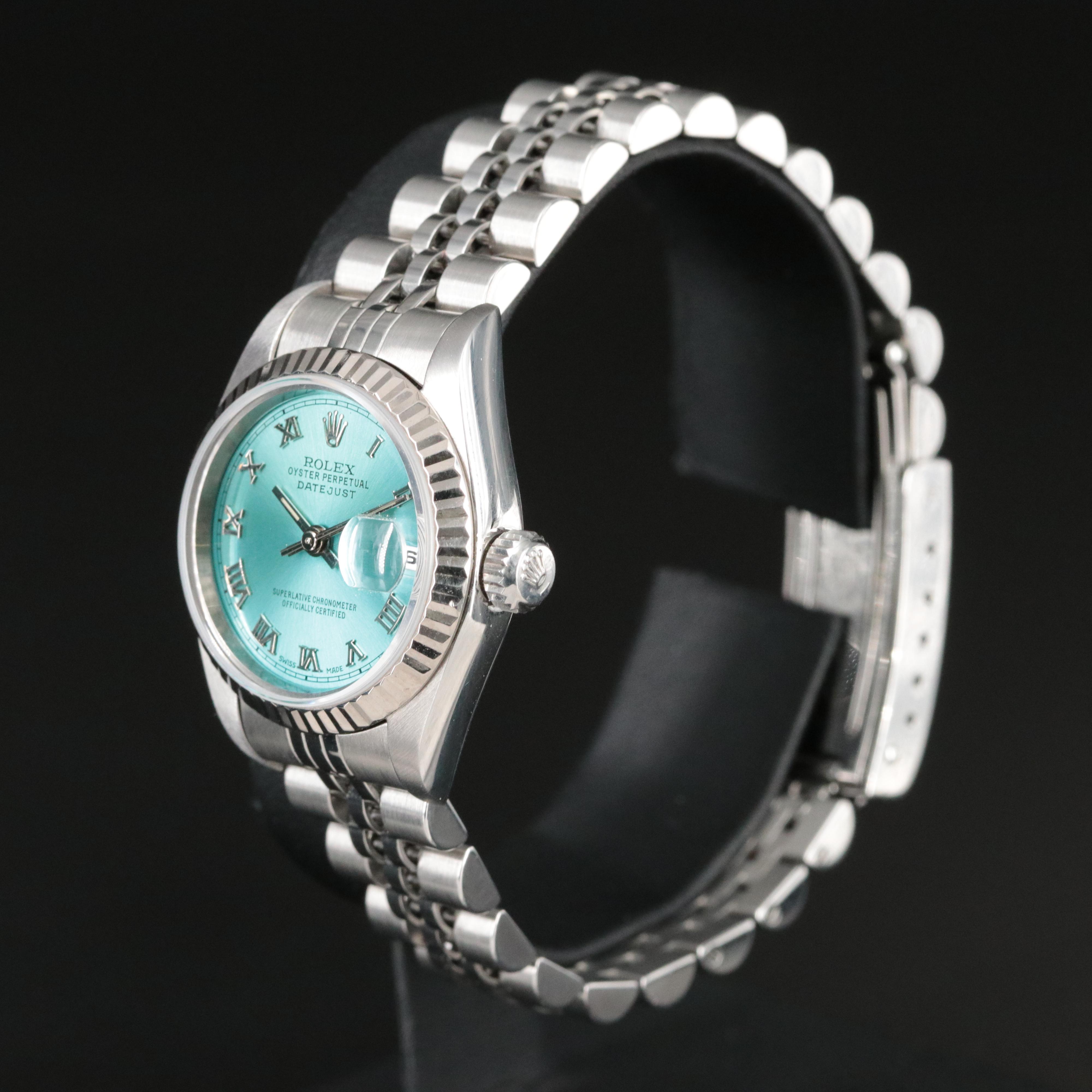 1999 Rolex Datejust 79174 Turquoise Steel Automatic Watch