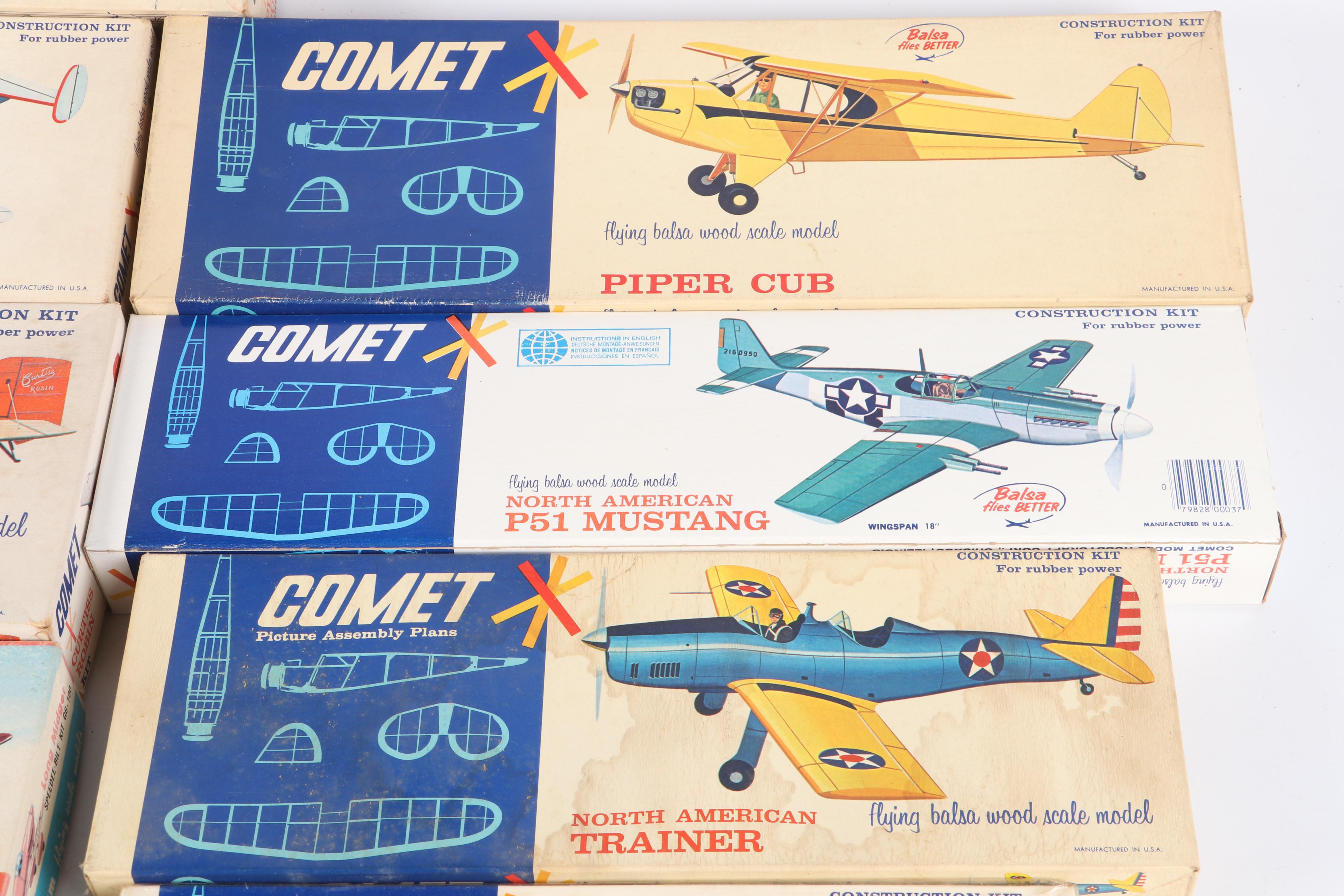 Comet "Piper Cub Cruiser," "P51 Mustang" and More Airplane Model Kits