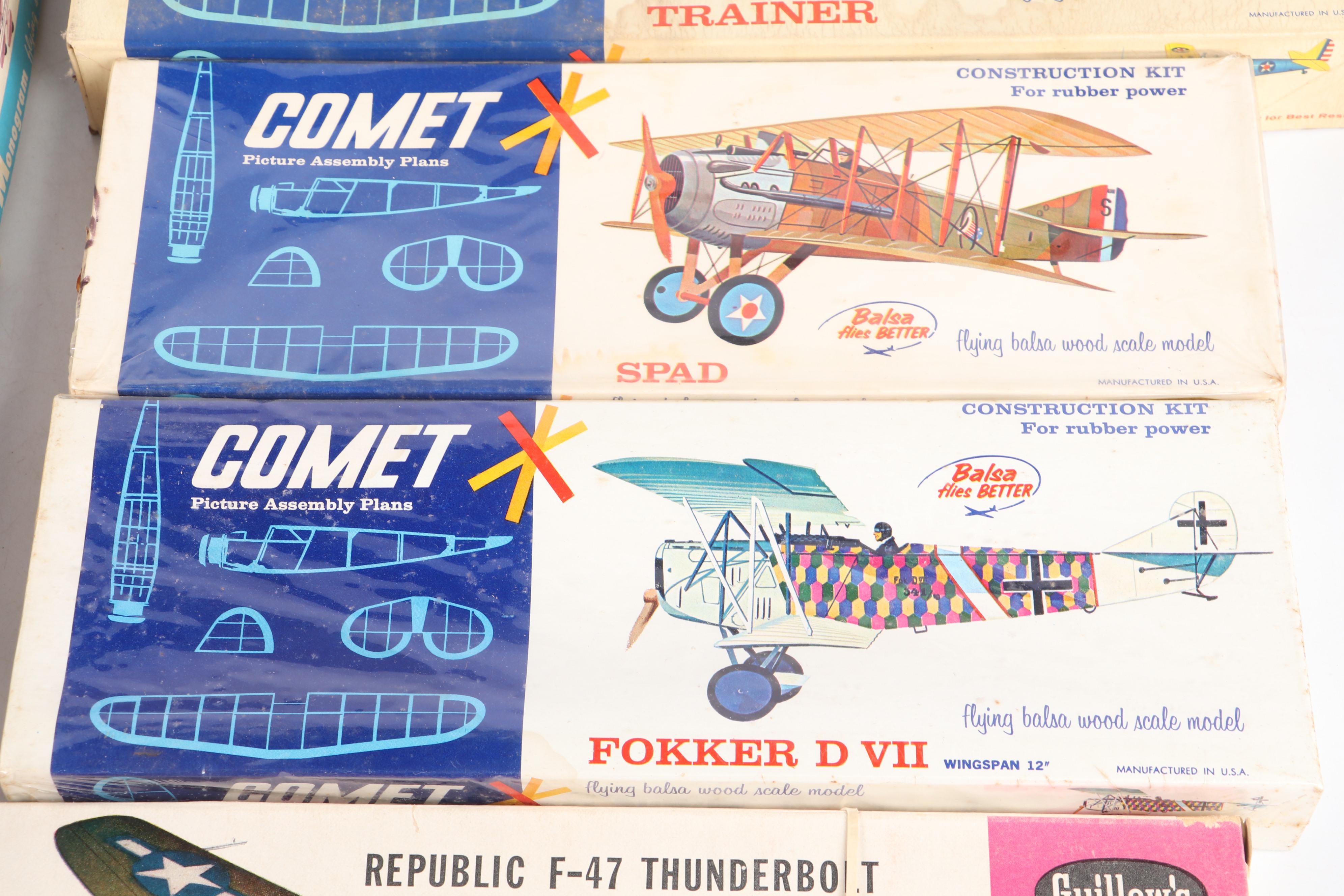 Comet "Piper Cub Cruiser," "P51 Mustang" and More Airplane Model Kits