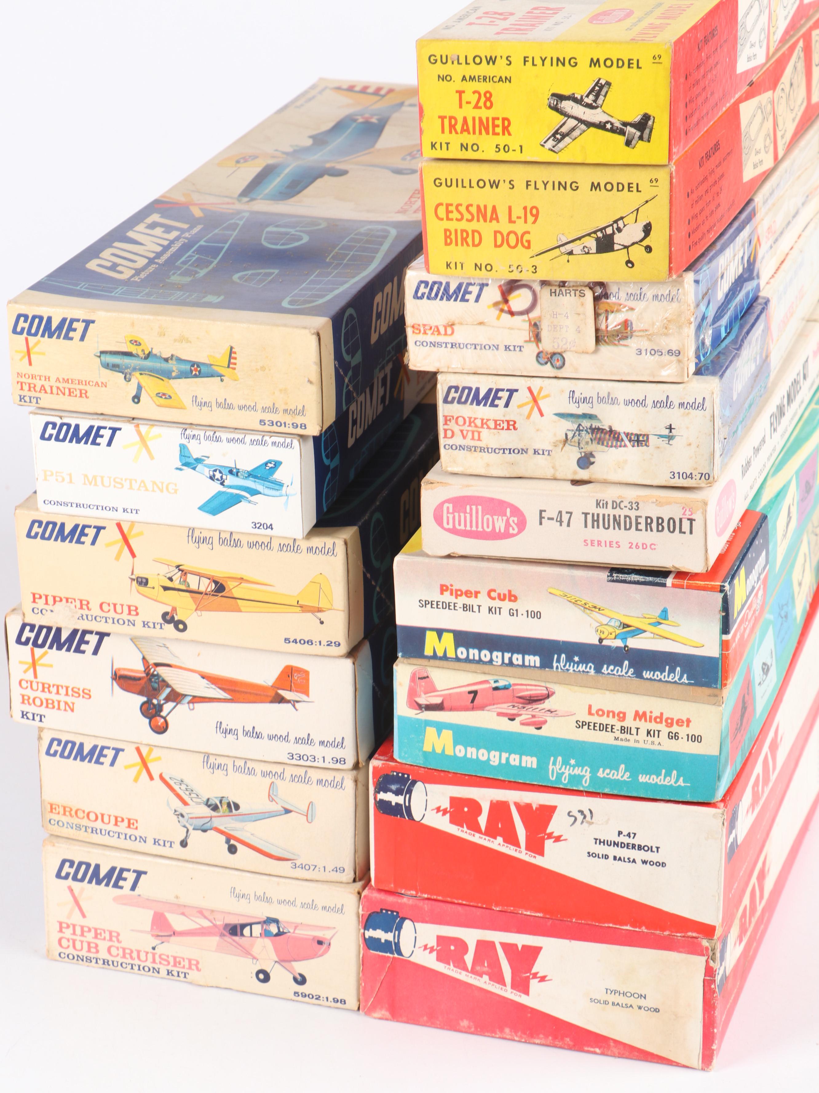 Comet "Piper Cub Cruiser," "P51 Mustang" and More Airplane Model Kits