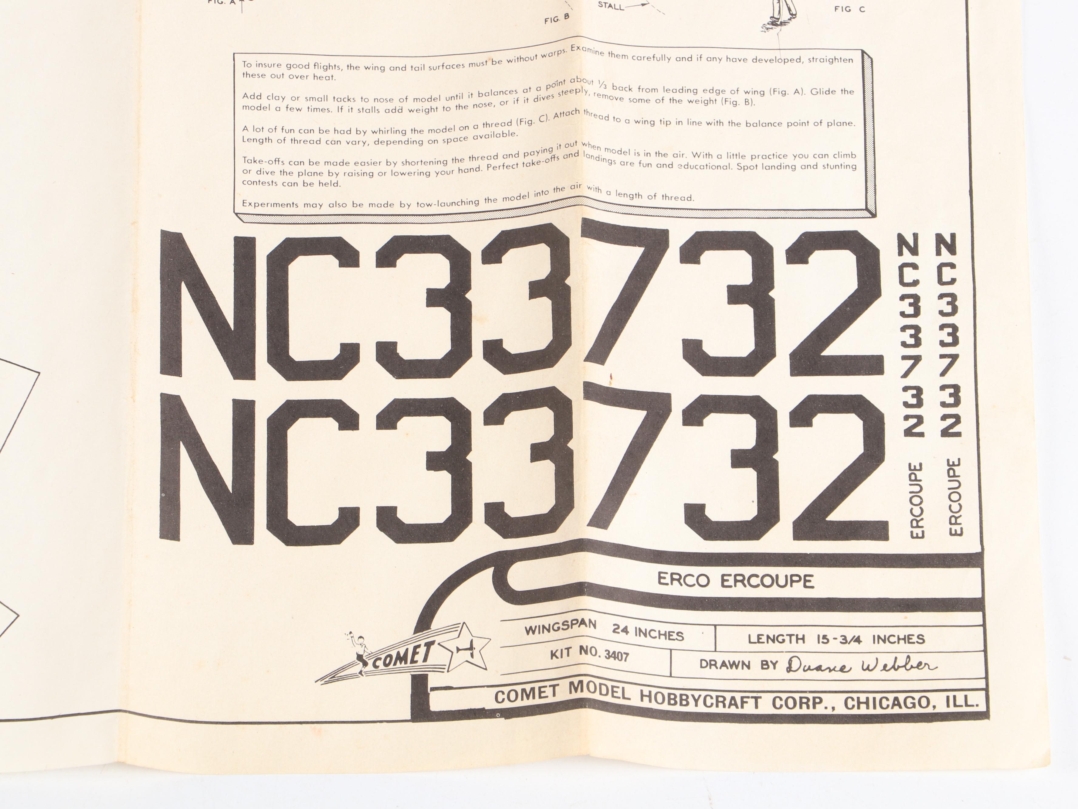 Comet "Piper Cub Cruiser," "P51 Mustang" and More Airplane Model Kits