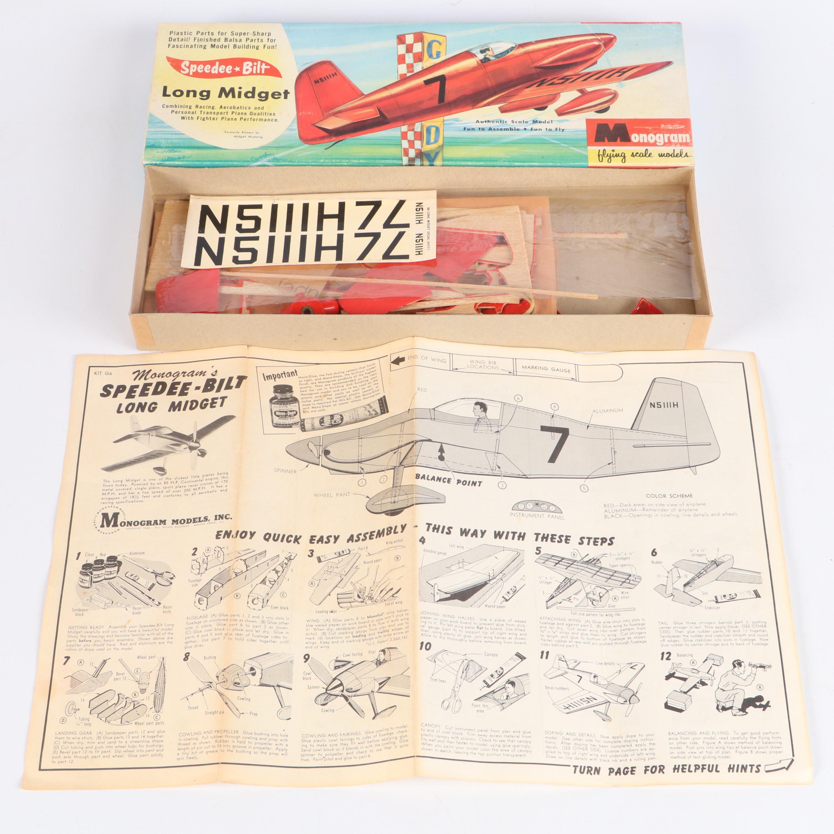 Comet "Piper Cub Cruiser," "P51 Mustang" and More Airplane Model Kits