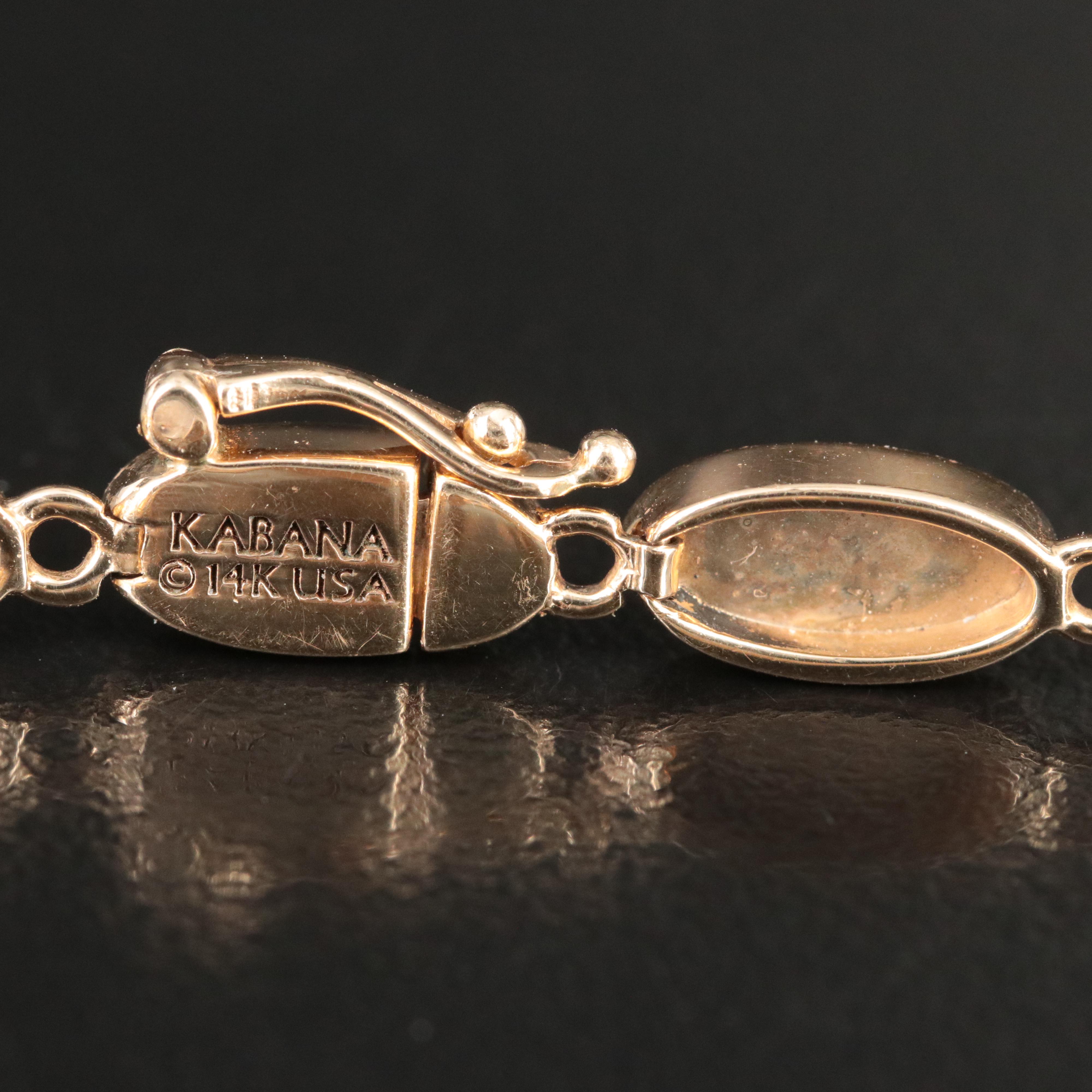 Kabana 14K Diamond, Spiny Oyster and Mother of Pearl Bracelet