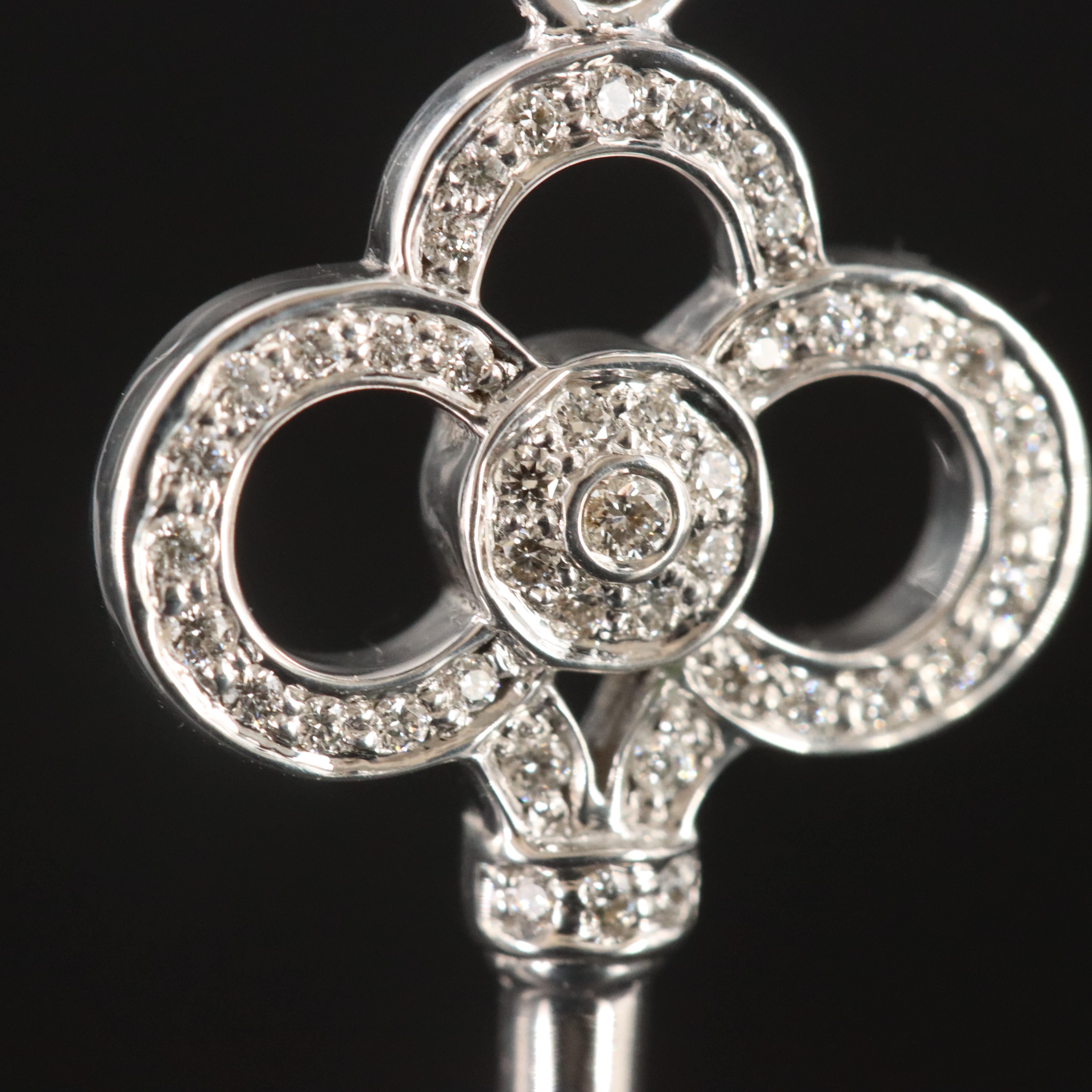 Tiffany & Co. "Keys" 18K Diamond Crown Key Pendant