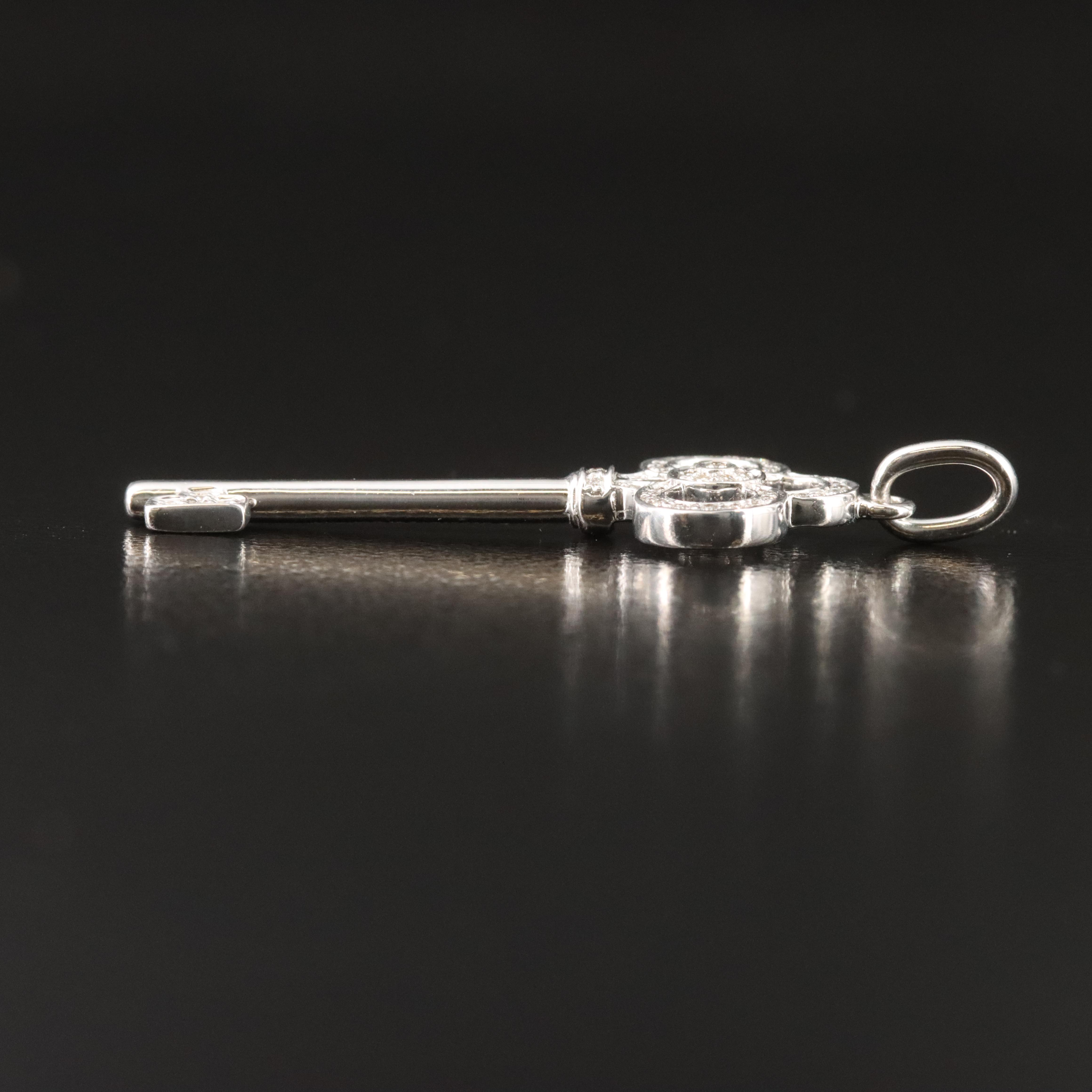 Tiffany & Co. "Keys" 18K Diamond Crown Key Pendant