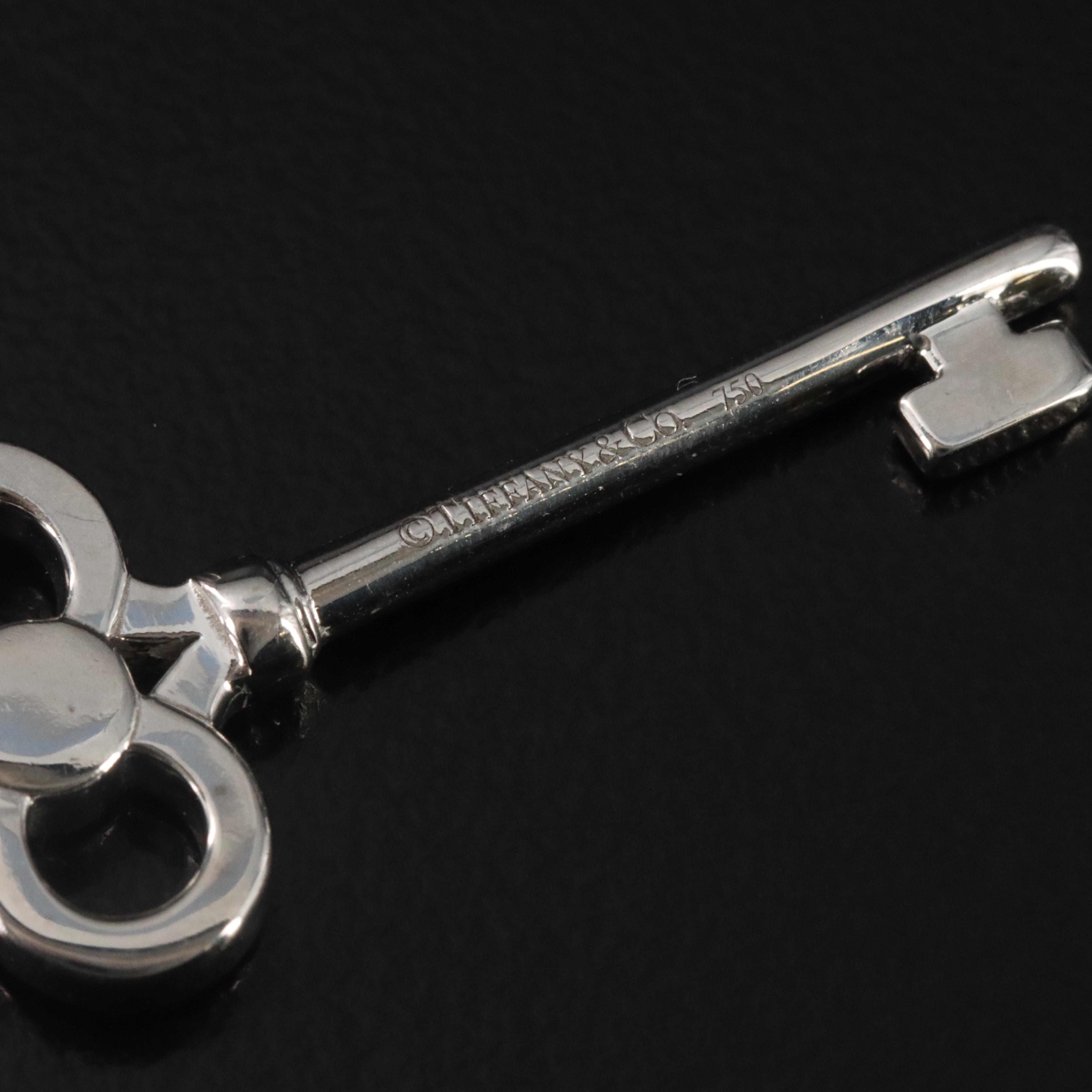 Tiffany & Co. "Keys" 18K Diamond Crown Key Pendant