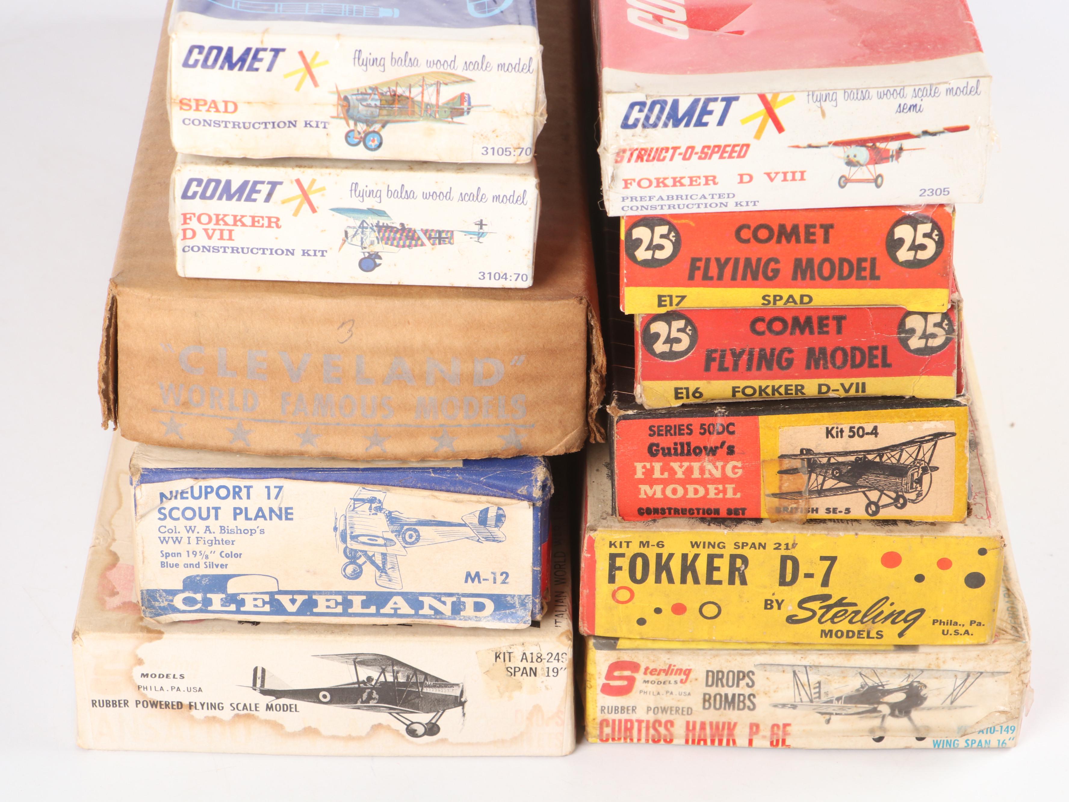 Comet "Fokker D-VII," "Spad" and More Airplane Model Kits