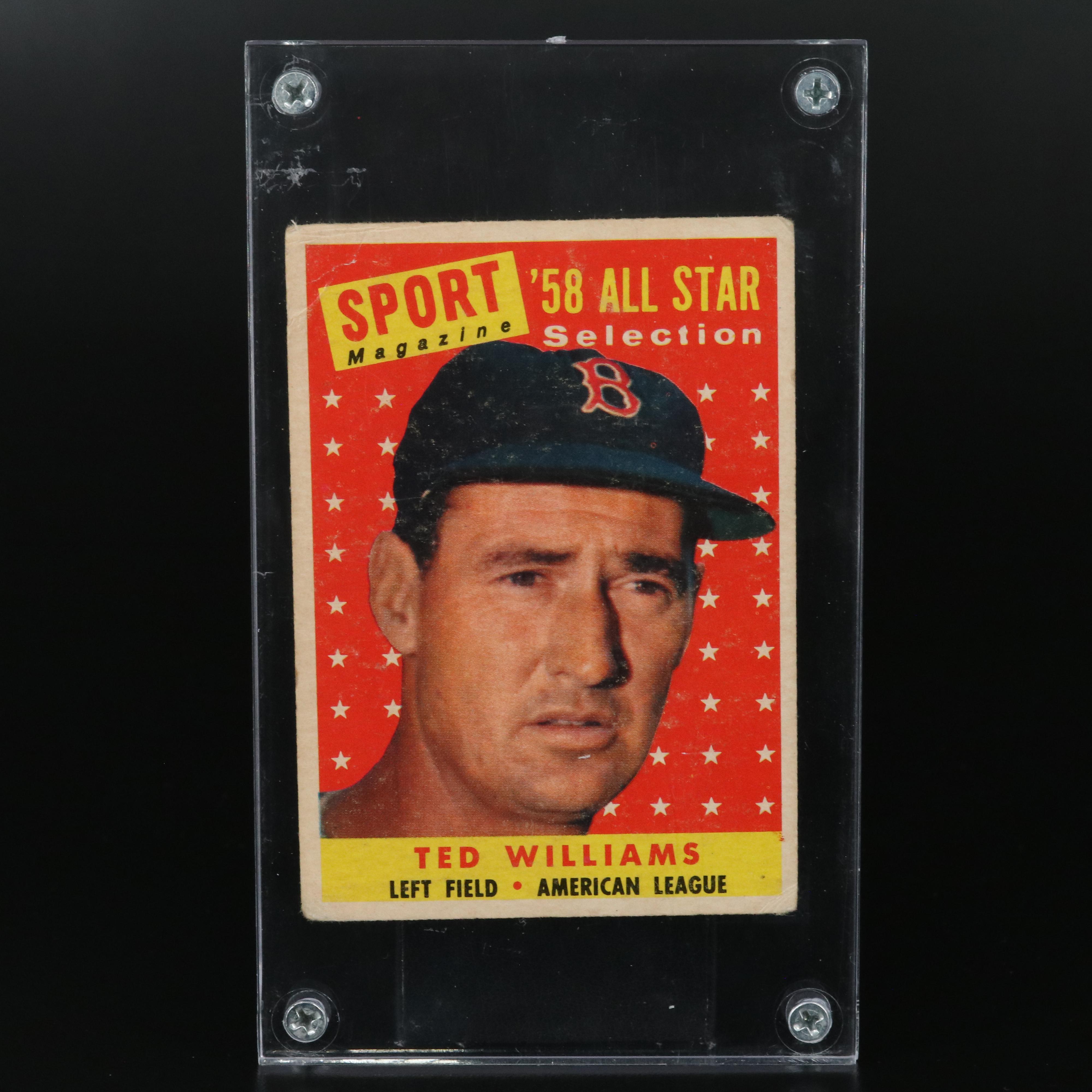 1958 Topps Ted Williams Boston Red Sox All Star Baseball Card