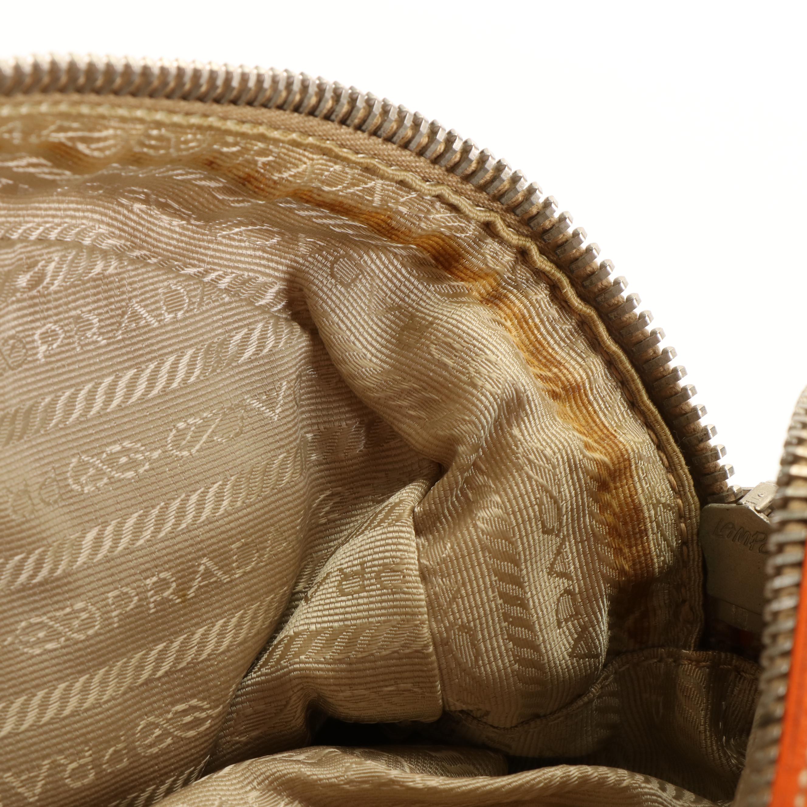 Prada Double Pocket Satchel in Paprika Buffalo Leather