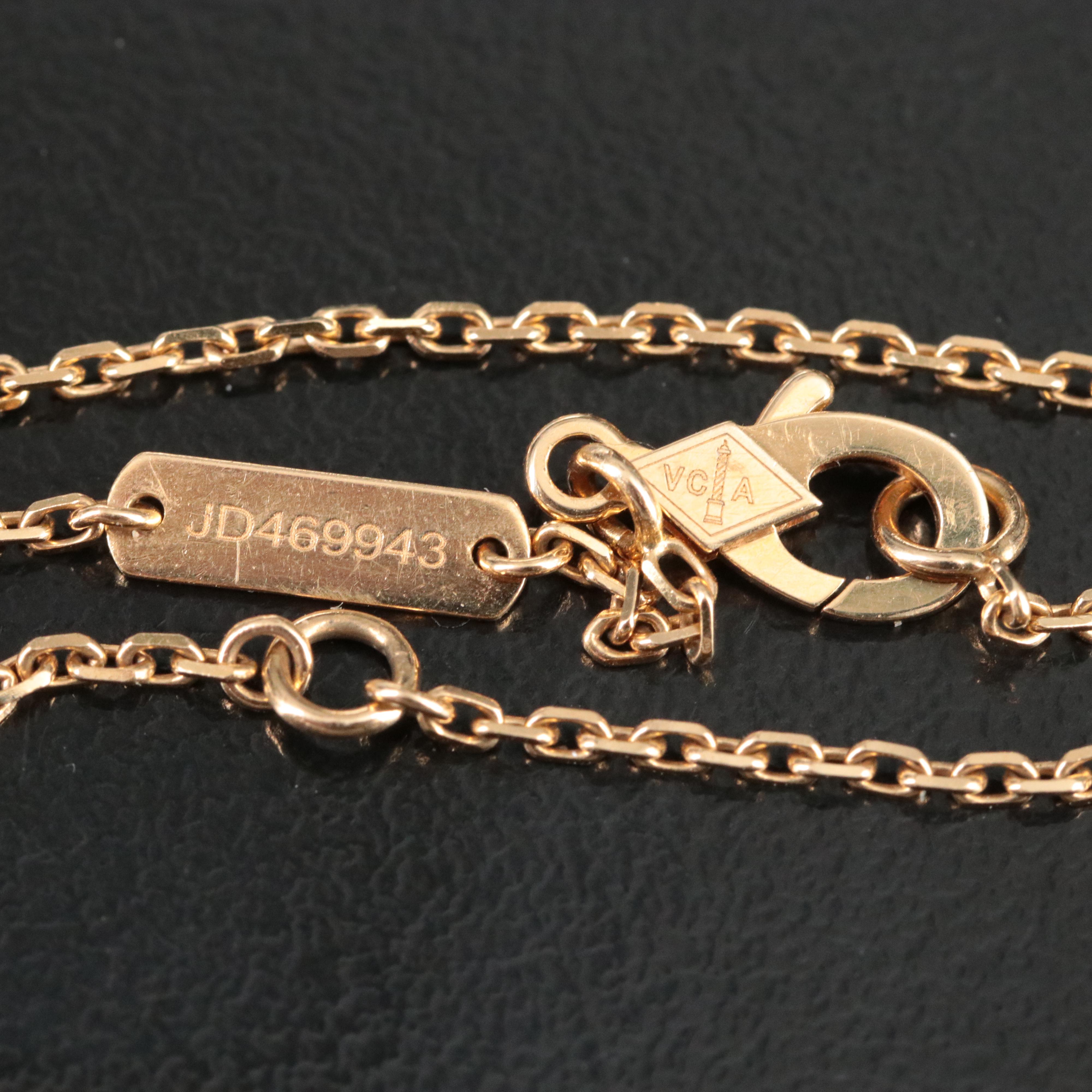 Van Cleef & Arpels Vintage Alhambra 18K Mother of Pearl Necklace